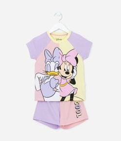 Pijama Curto Infantil com Estampa da Minnie e Margarida - Tam 4 a 12 anos