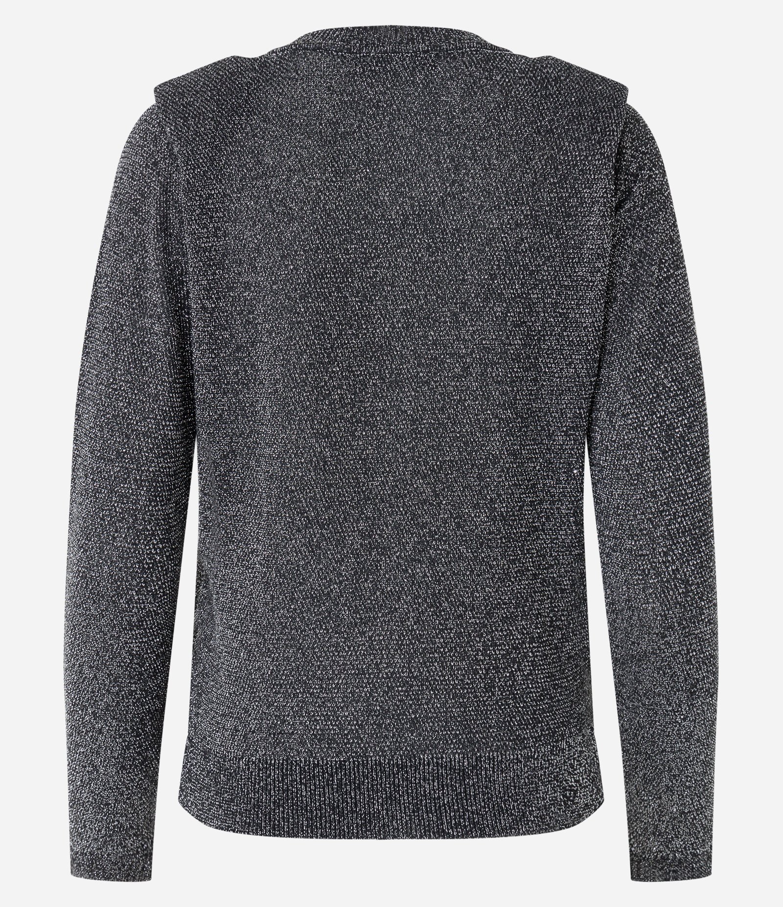 Blusa em Viscose com Ombreiras e Superfície com Brilho Preto 9