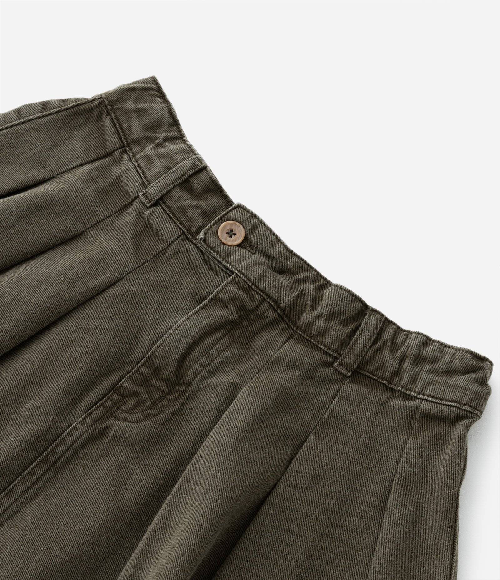 Saia Plissada Infantil em Sarja - Tam 5 a 14 anos Verde 5