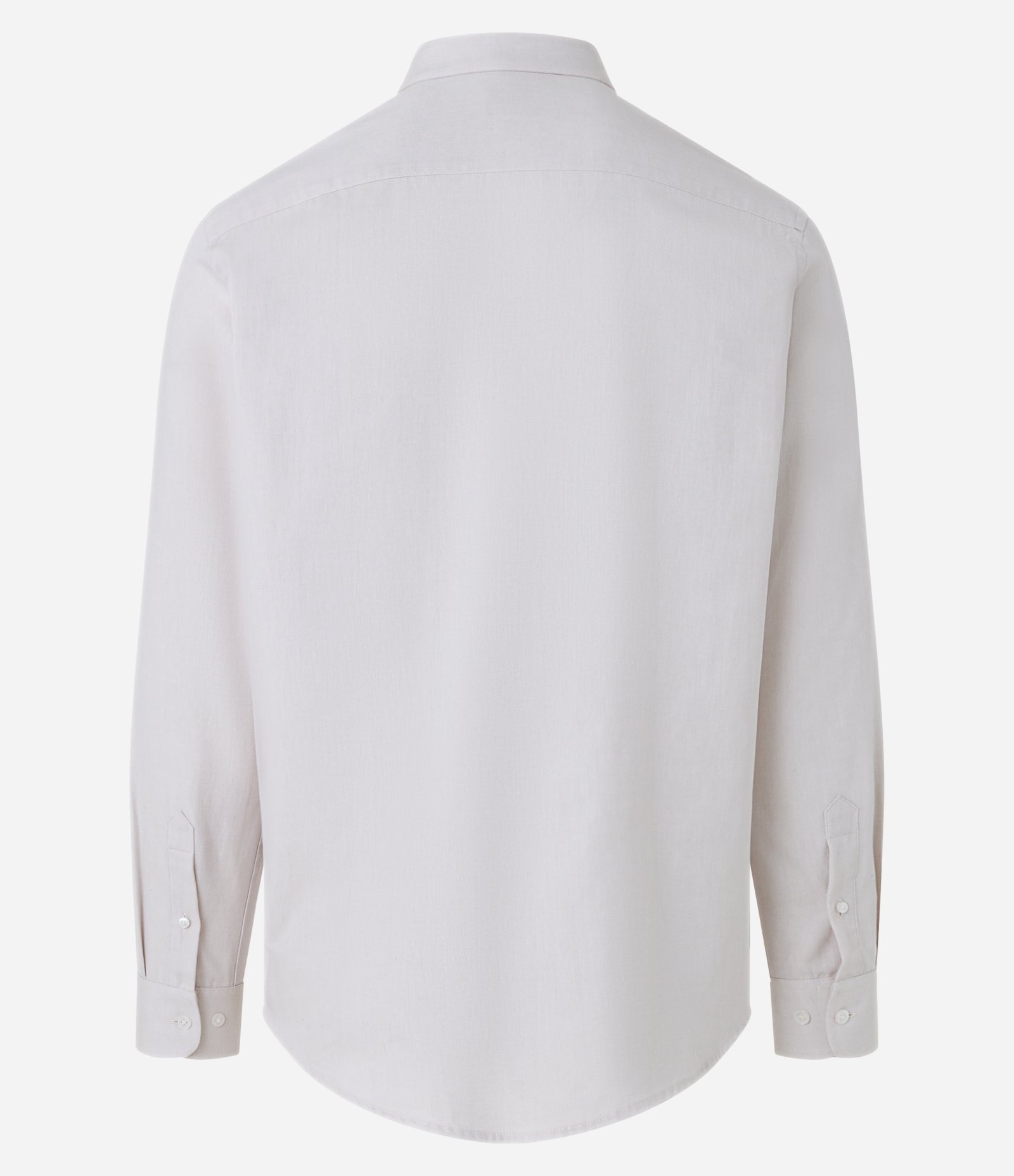 Camisa Regular Básica em Oxford Bege Claro 6