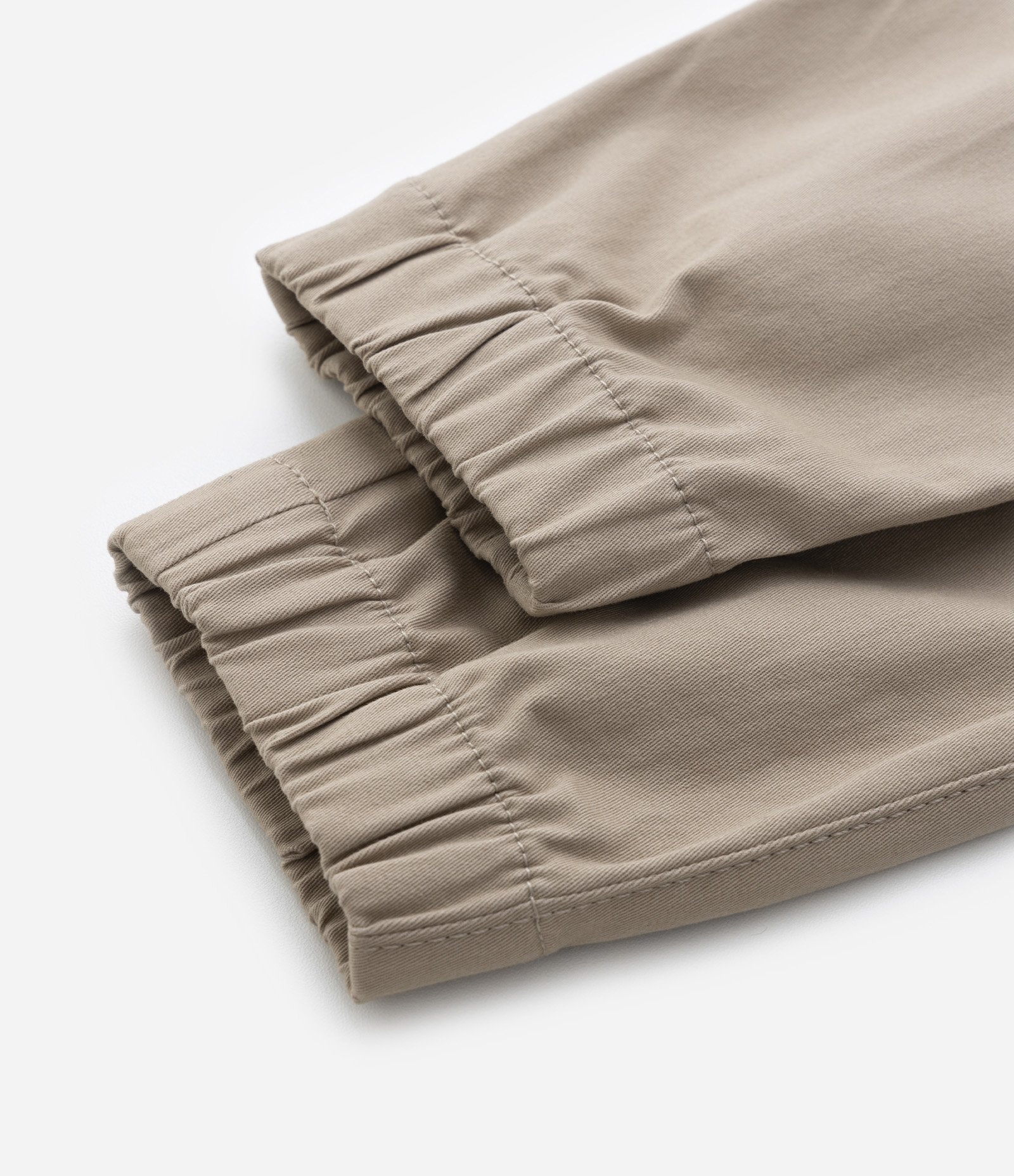 Calça Jogger Infantil em Sarja - Tam 5 a 14 anos Bege 3