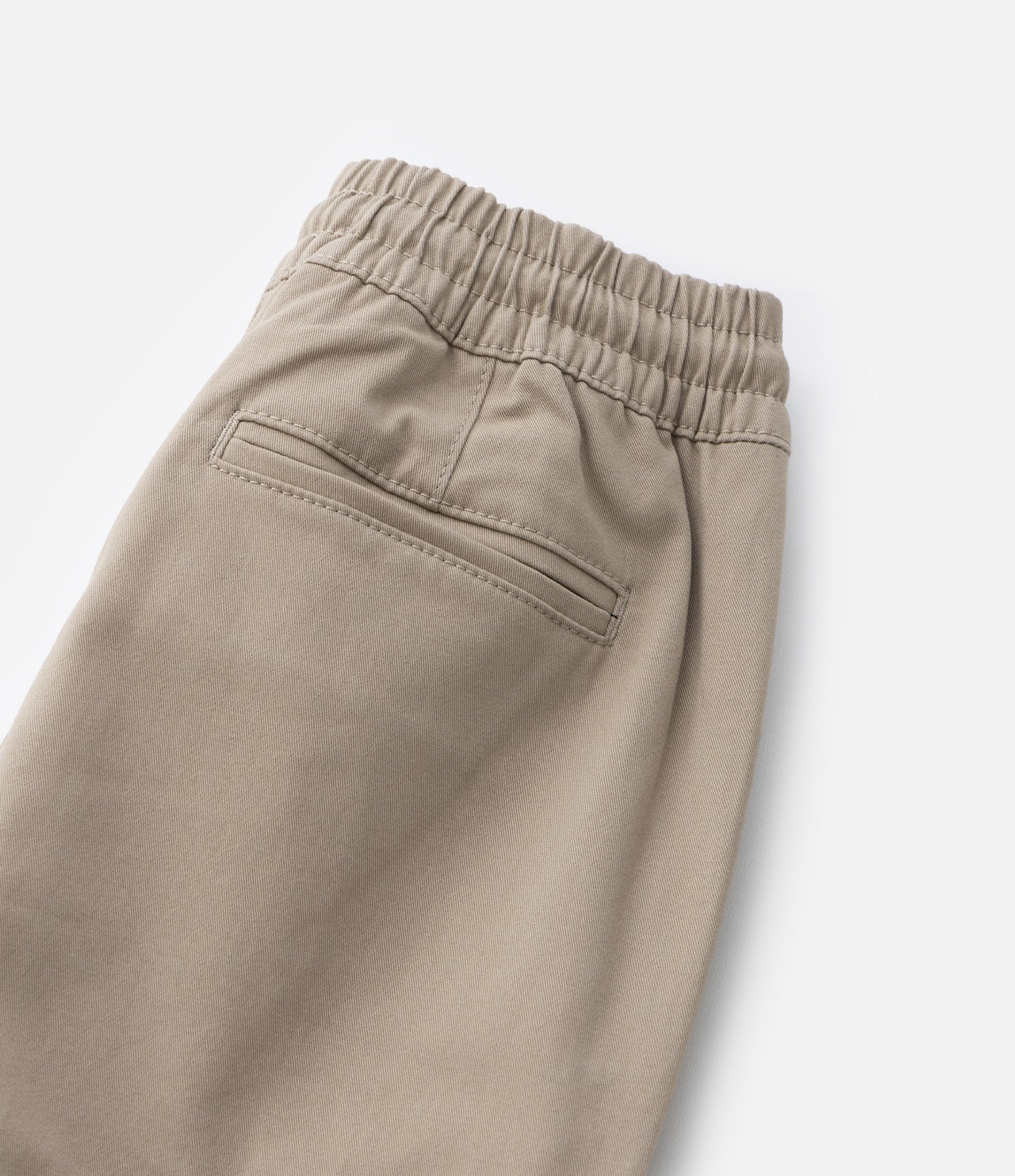 Calça Jogger Infantil em Sarja - Tam 5 a 14 anos Bege 5