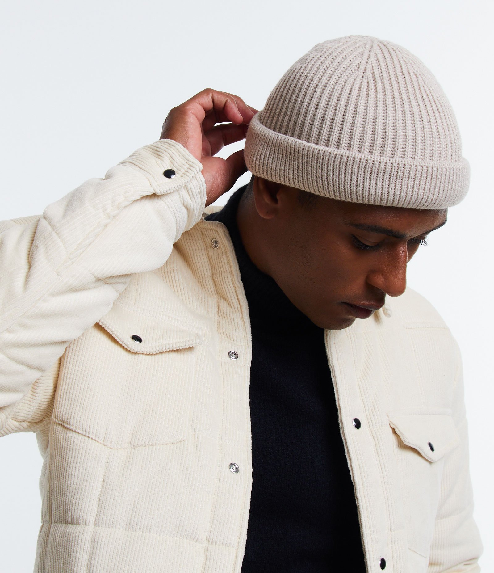 Touca Lenhador em Lã Acrílica com Dobra e sem Costura 1