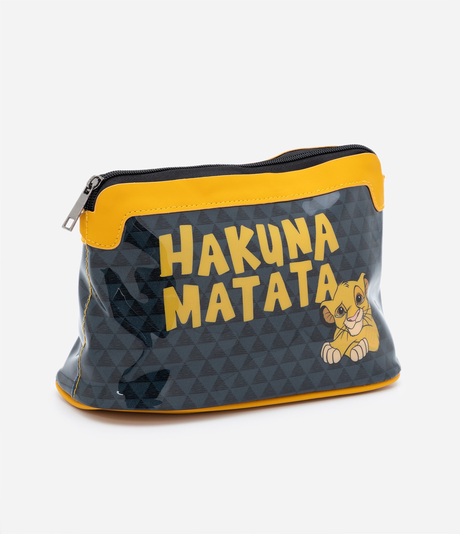 Nécessaire Trapézio com Estampa Hakuna Matata Preto 1
