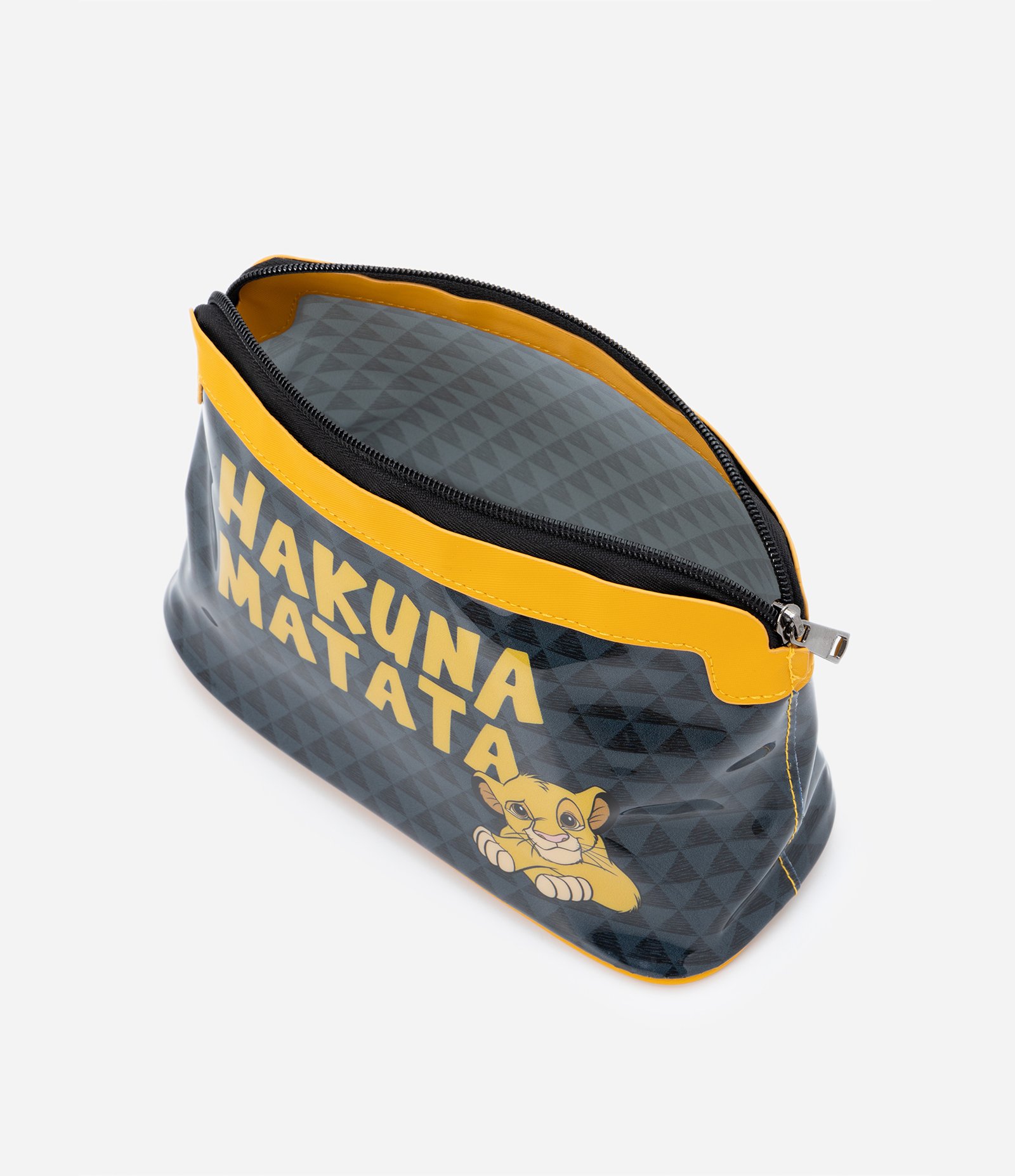 Nécessaire Trapézio com Estampa Hakuna Matata Preto 4