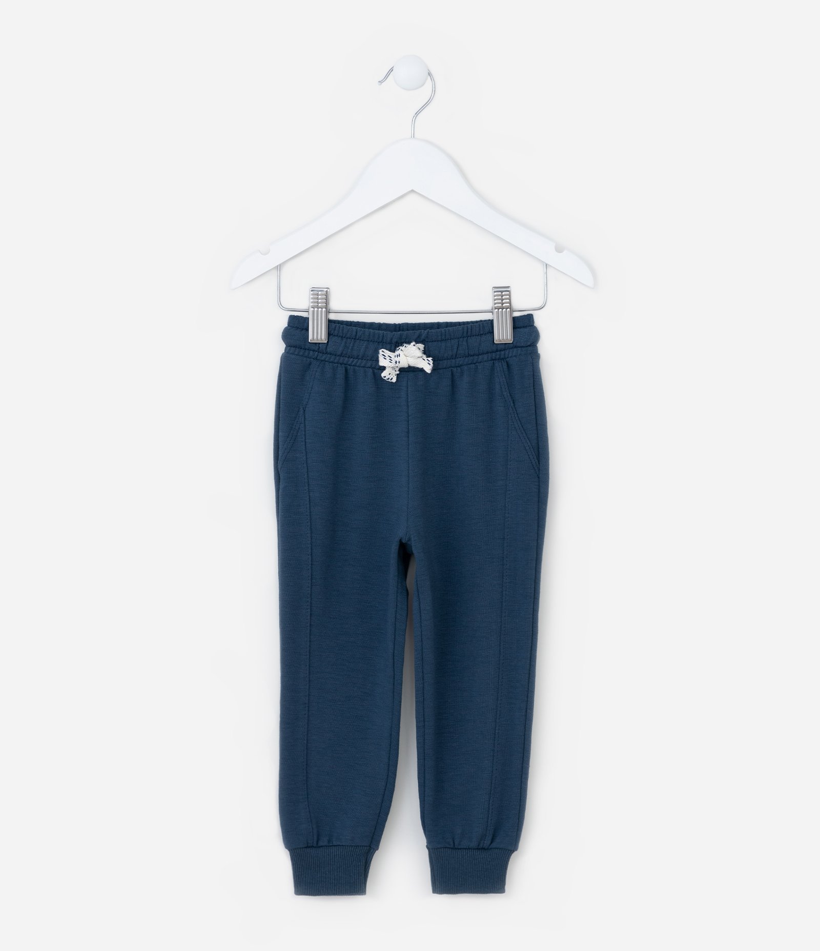 Calça Moletom Infantill com Recortes Laterais - Tam 1 a 5 anos Azul 1