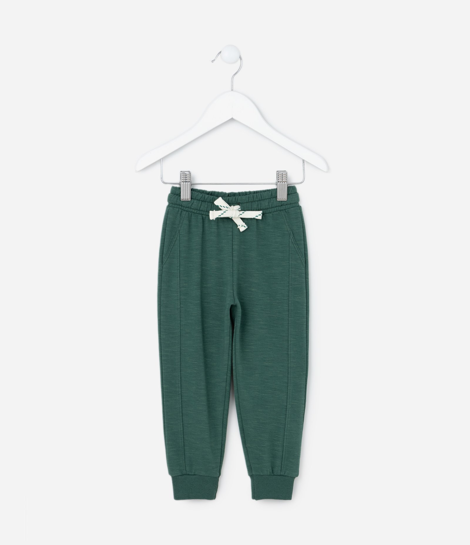 Calça Moletom Infantill com Recortes Laterais - Tam 1 a 5 anos Verde 1
