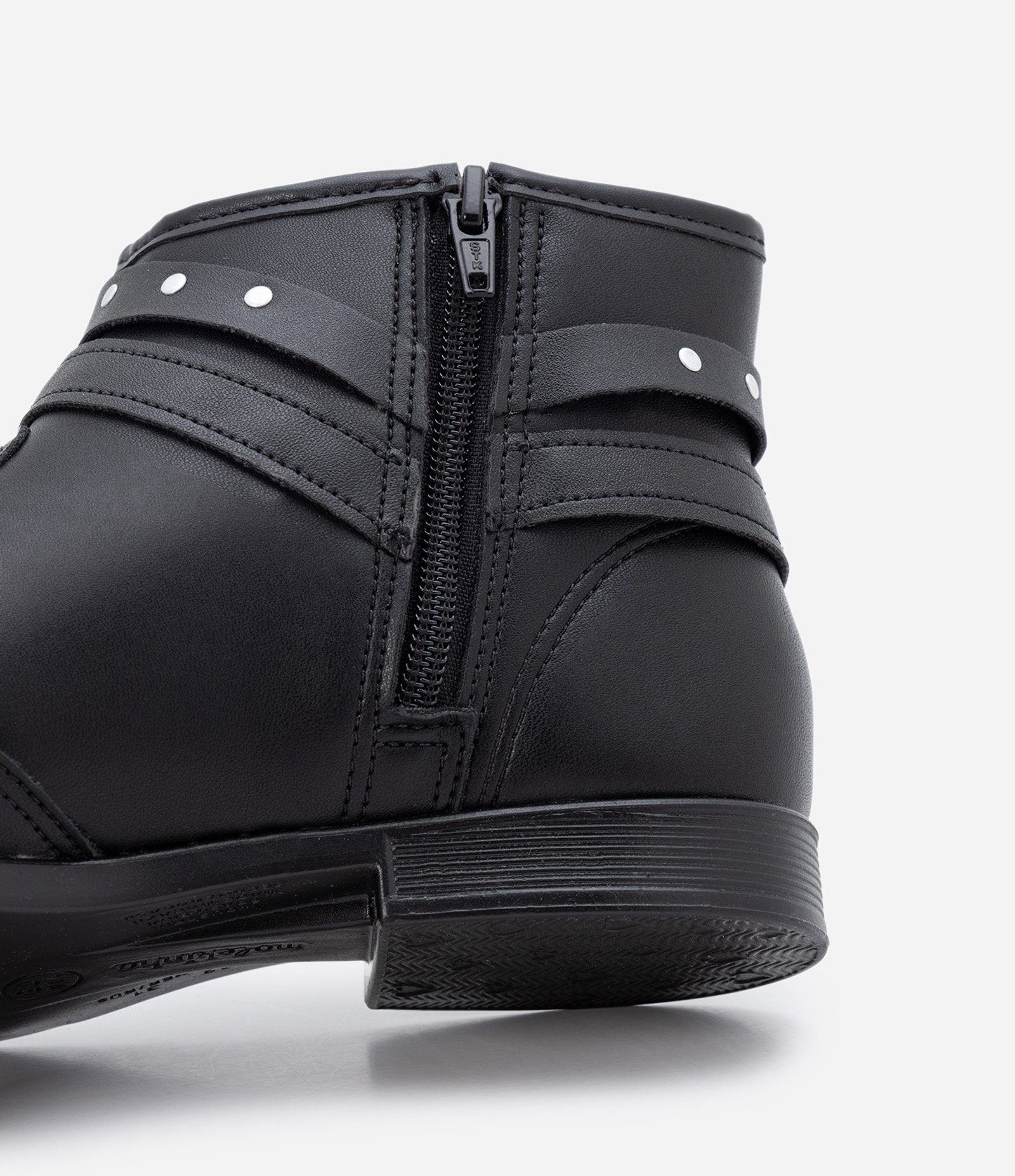 Bota Infantil em PU com Detalhe de Strass e Fivela - Tam 26 ao 36 Preto 4