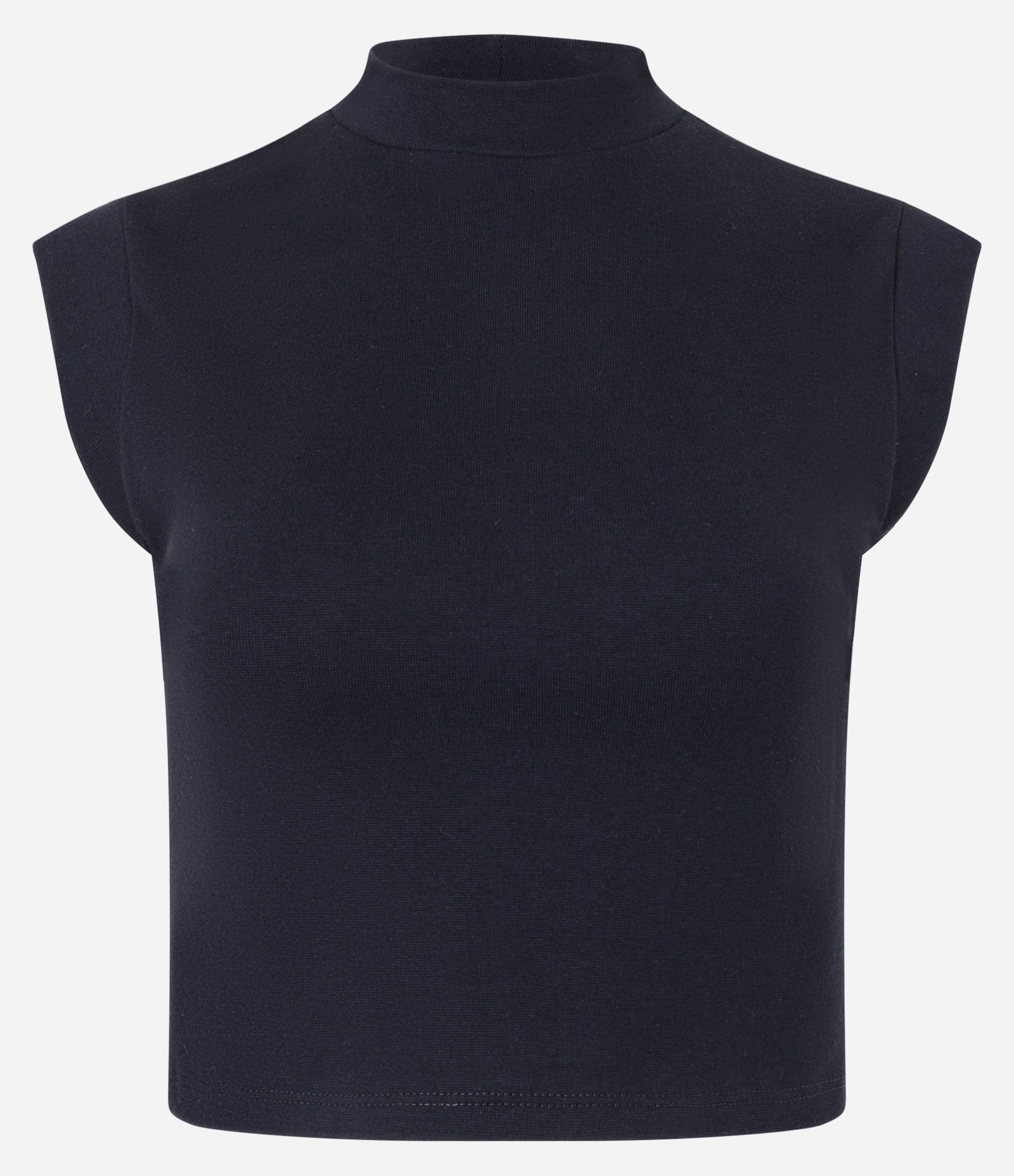 Blusa Regata Cropped em Ribana com Golinha Alta 5