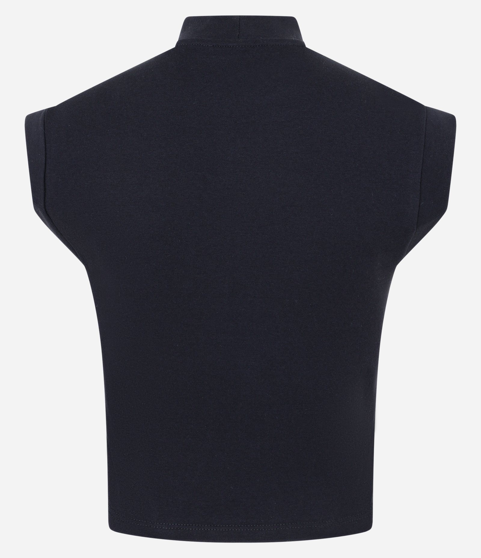 Blusa Regata Cropped em Ribana com Golinha Alta 6