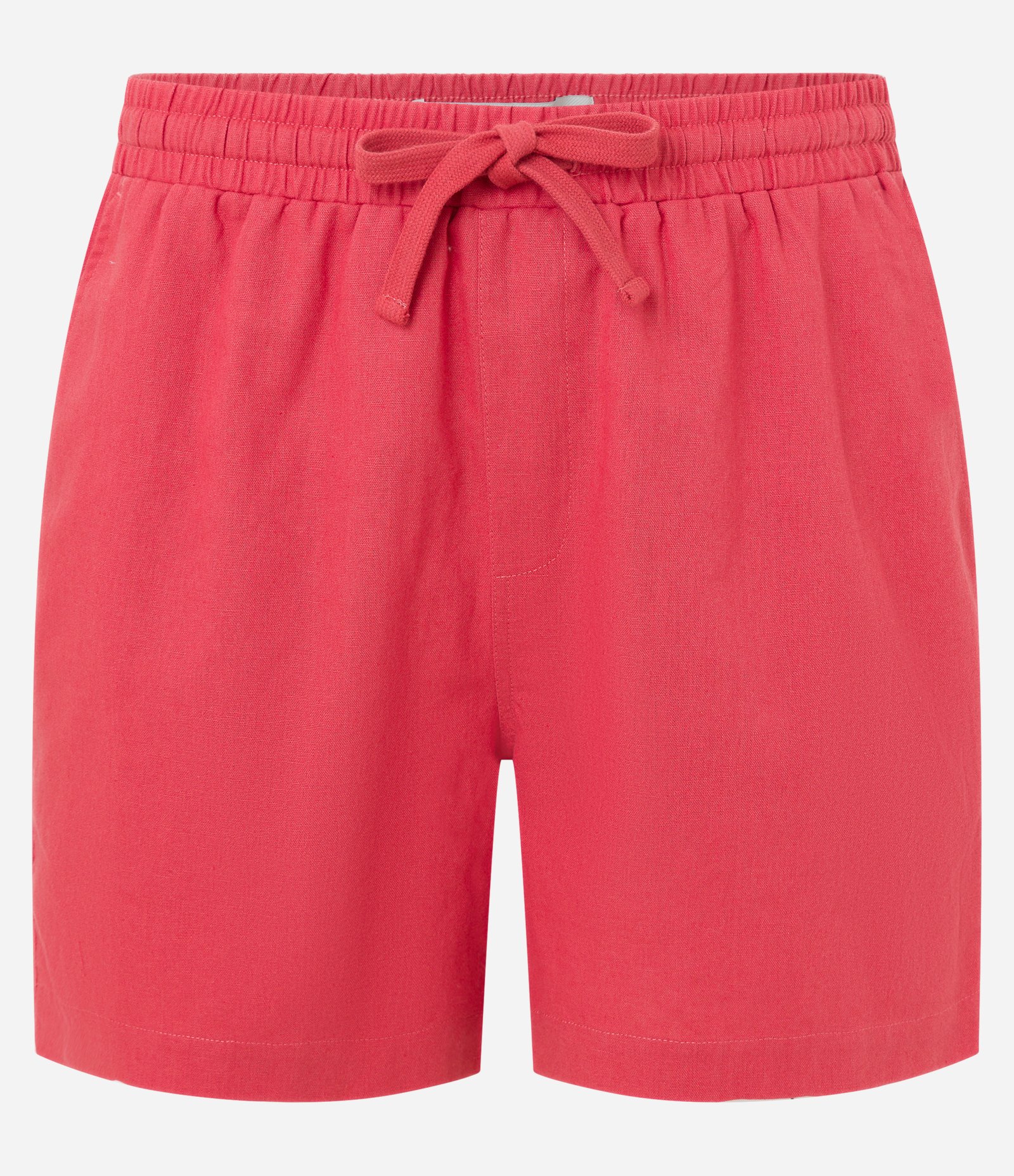 Bermuda em Algodão com Linho e Cós Elástico Vermelho Rosado 1