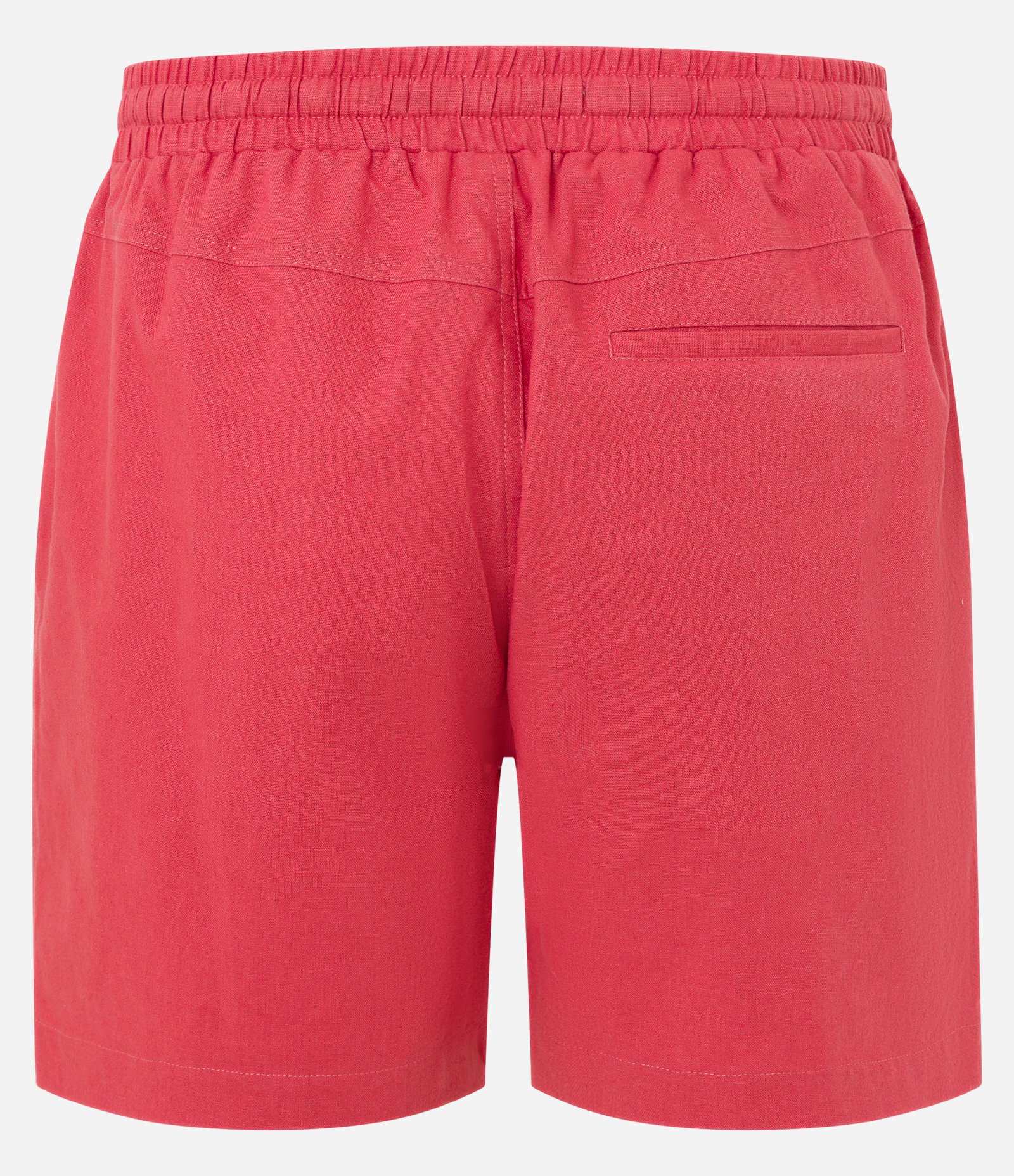 Bermuda em Algodão com Linho e Cós Elástico Vermelho Rosado 2
