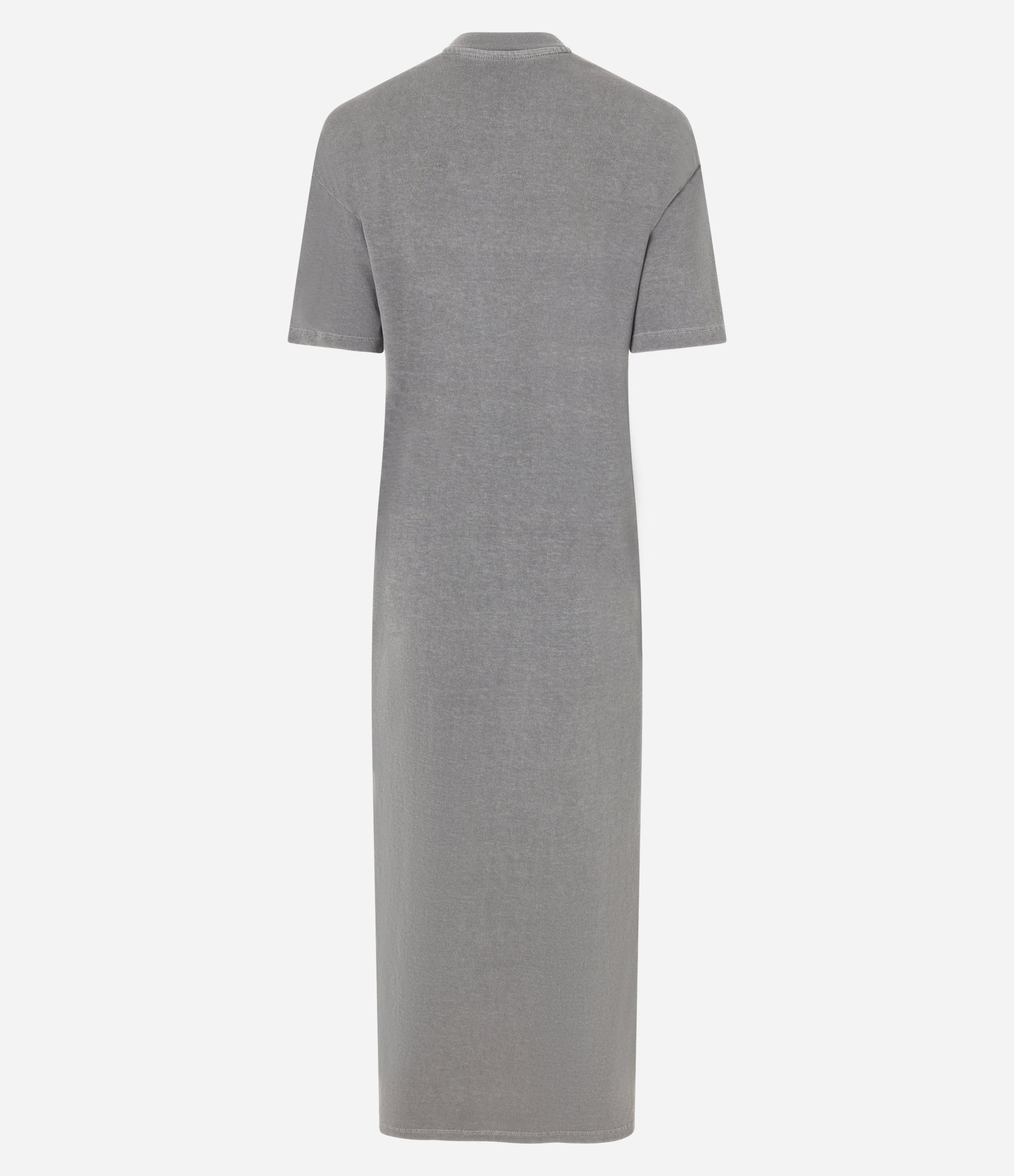 Vestido New Midi em Algodão com Fenda Lateral Cinza 5