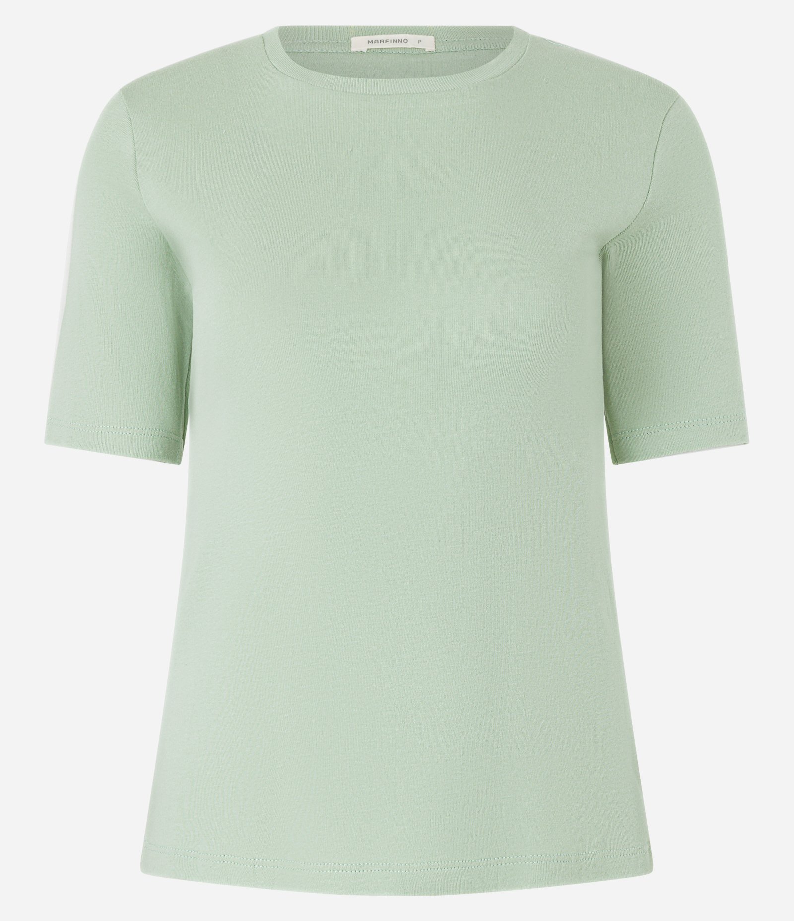 Blusa Básica em Algodão com Gola Redonda Verde Claro 4