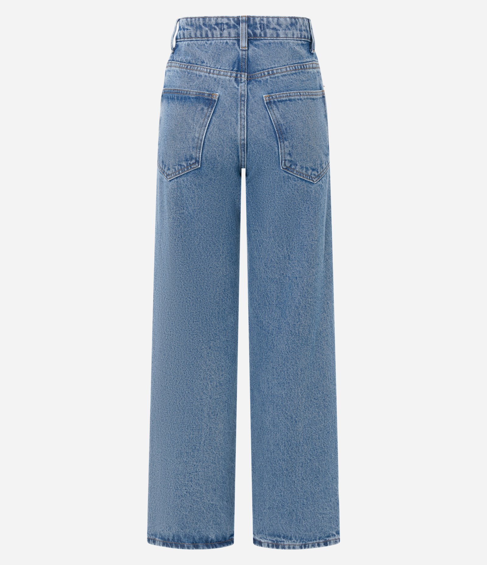 Calça Reta em Jeans com Bolsos e Botões Médio 7