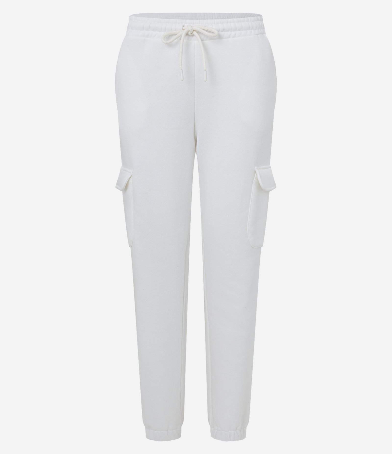 Calça Jogger em Moletom com Bolsos Cargo Laterais Branco Neve 5