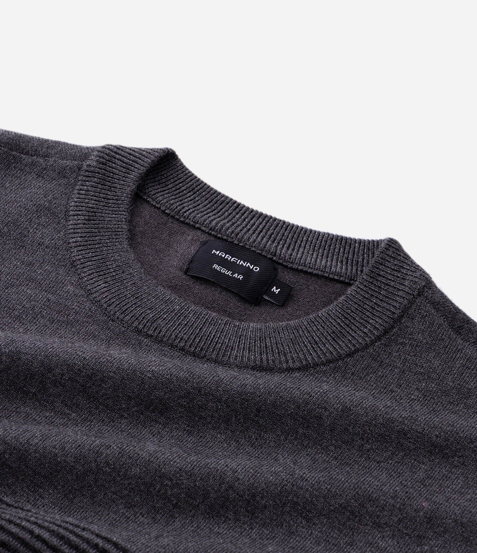 Suéter em Tricô com Textura em Nervuras Cinza 10