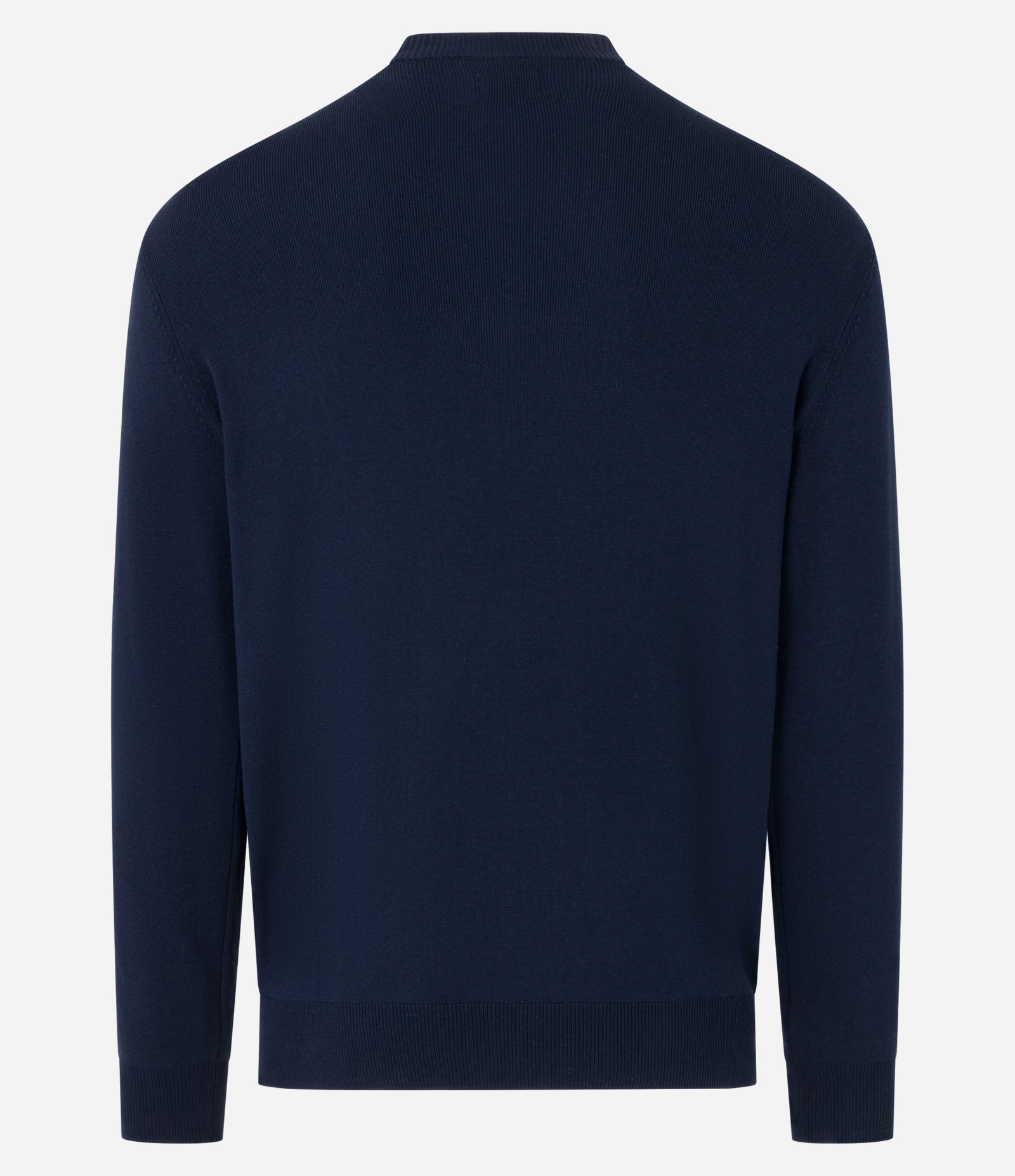 Suéter Regular em Tricô com Gola Redonda Azul Marinho 8