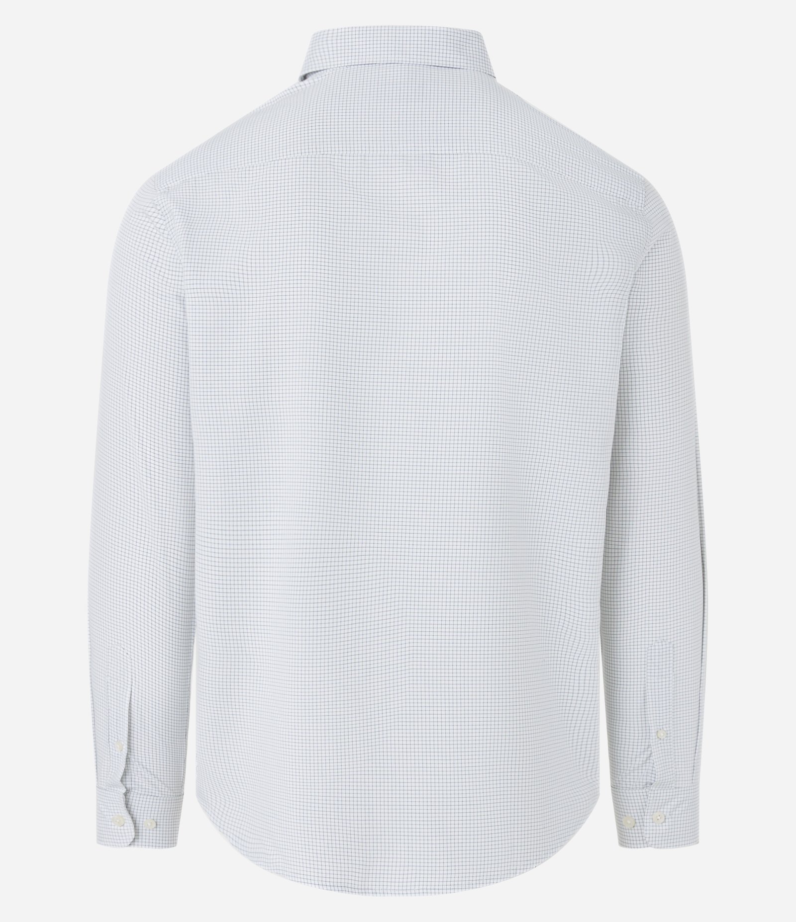Camisa em Tricoline com Bambu com Estampa Xadrez Branco 6
