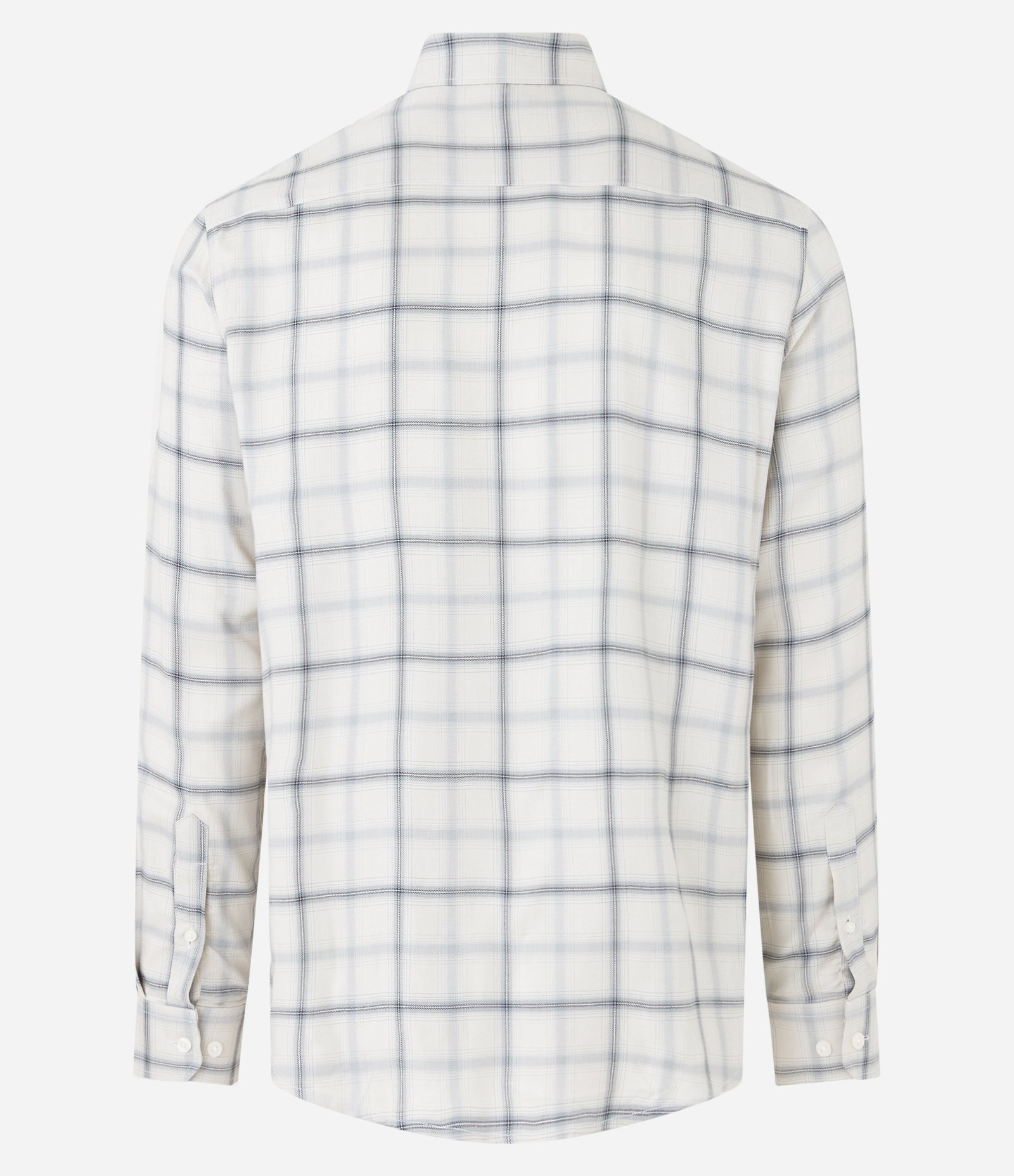 Camisa Manga Longa em Viscose e Xadrez Grid Bege 7