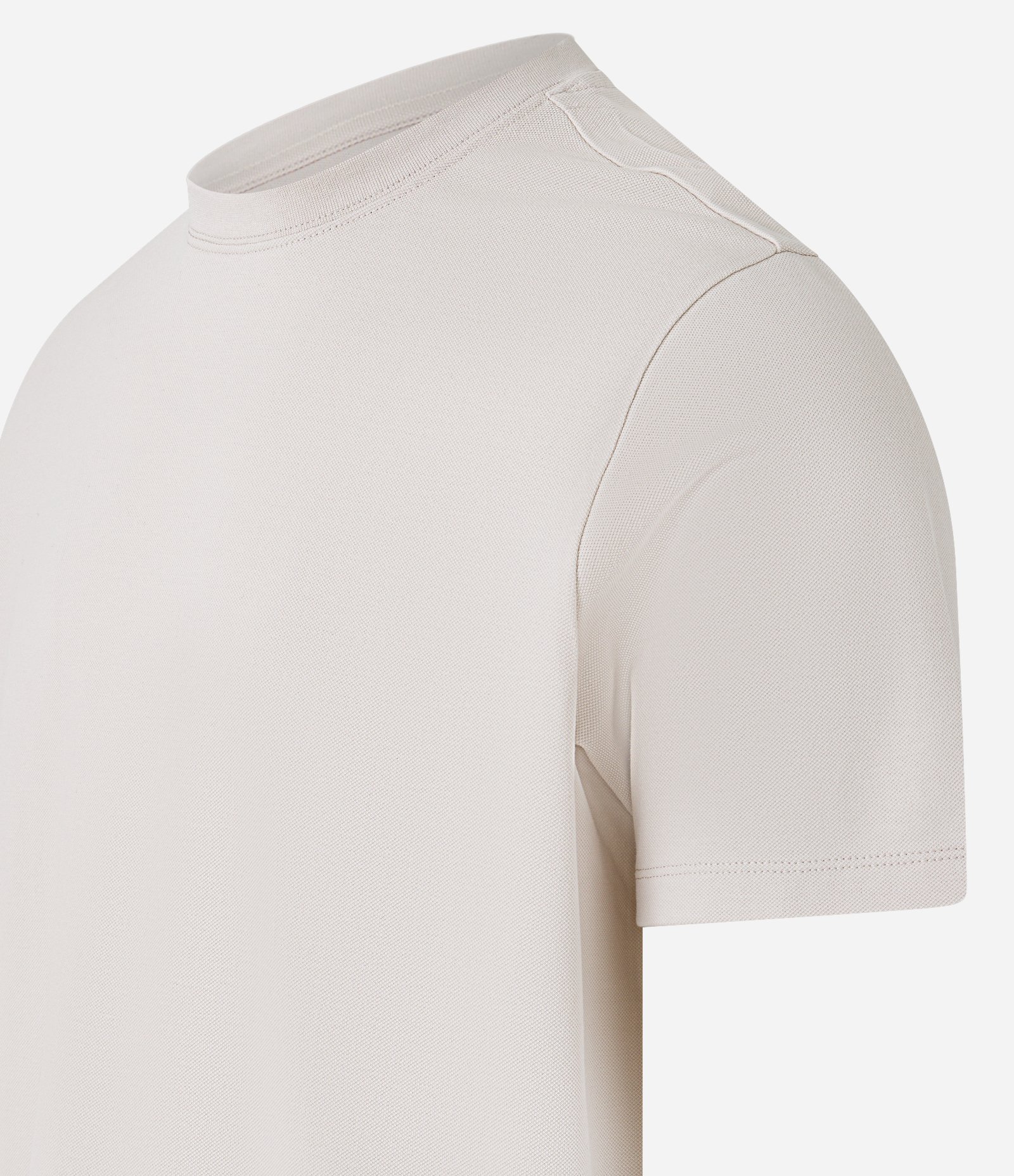 Camiseta Casual em Algodão com Textura Piquet Off White 4