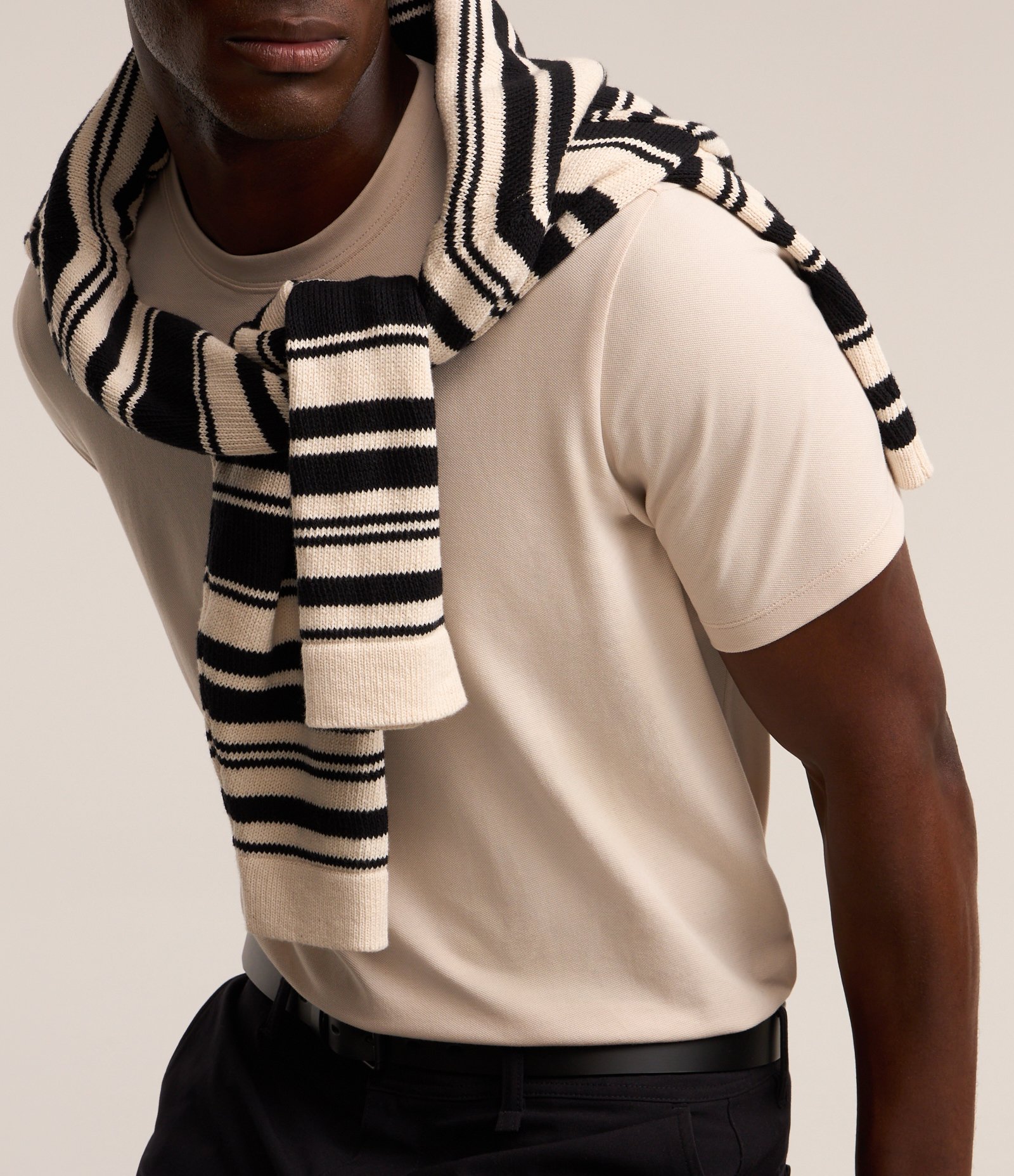 Camiseta Casual em Algodão com Textura Piquet Off White 2