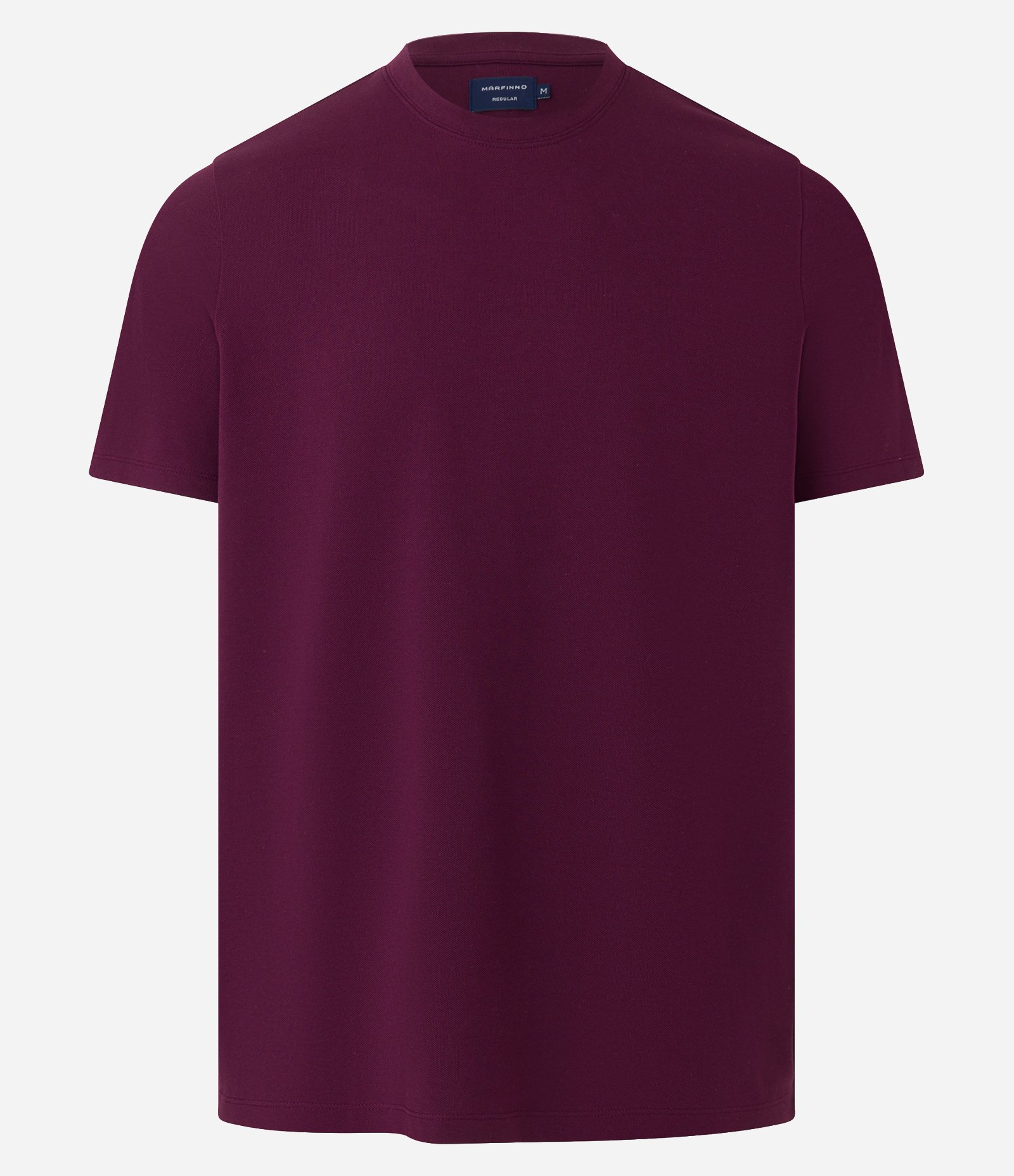 Camiseta Casual em Algodão com Textura Piquet Vinho 5