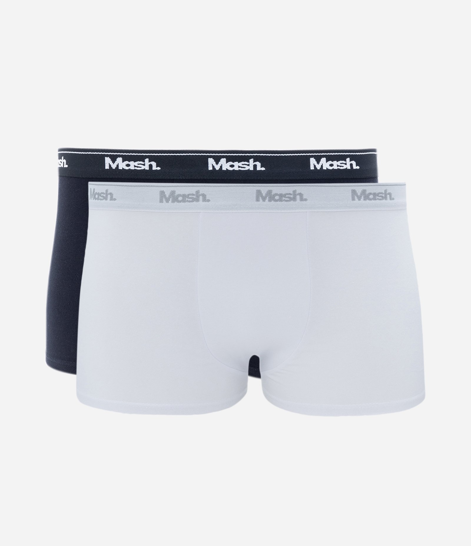 Kit 02 Cuecas em Algodão com Lettering Mash Branco/Preto 1