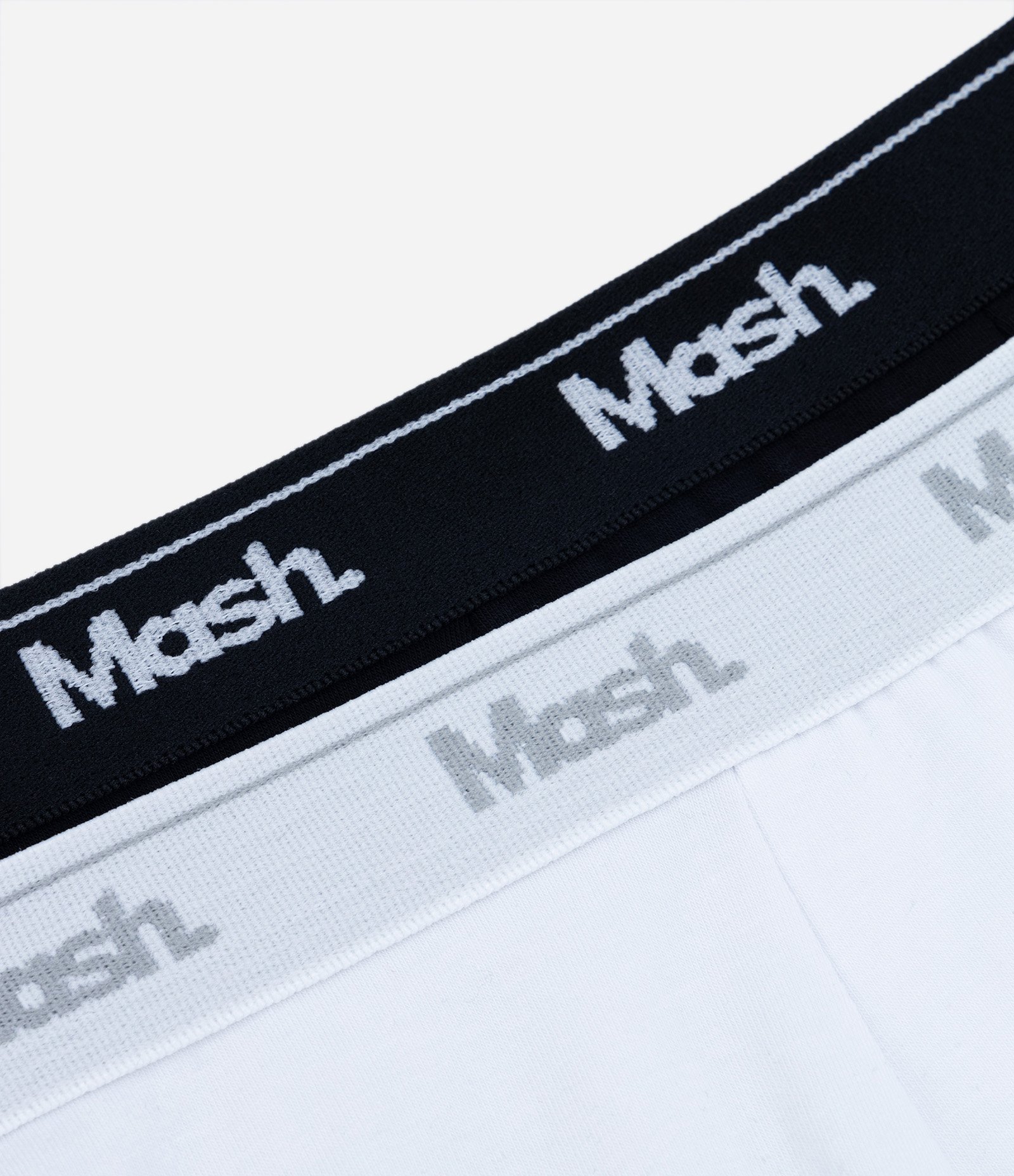 Kit 02 Cuecas em Algodão com Lettering Mash Branco/Preto 4