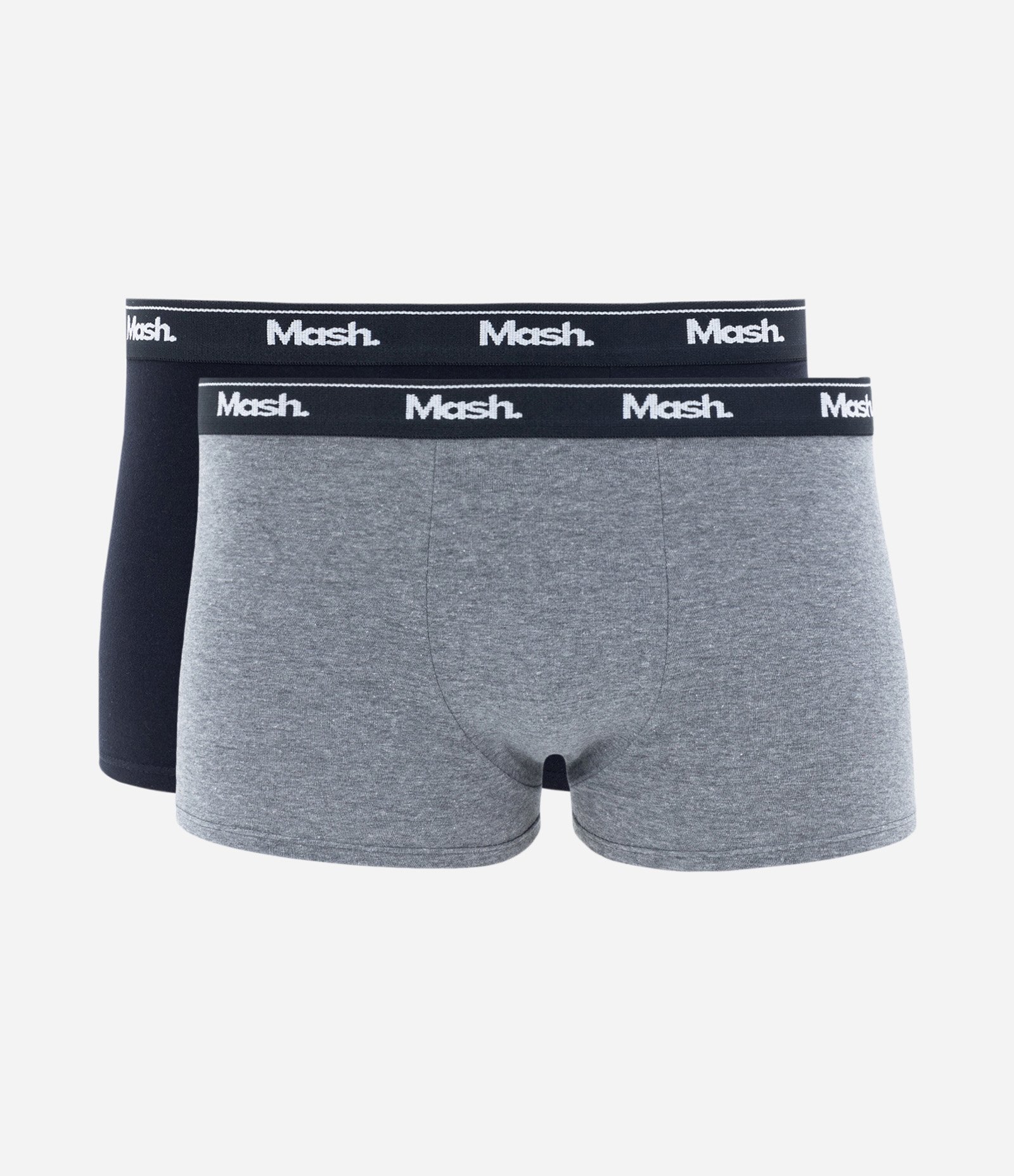 Kit 02 Cuecas em Algodão com Lettering Mash Cinza/Preto 1