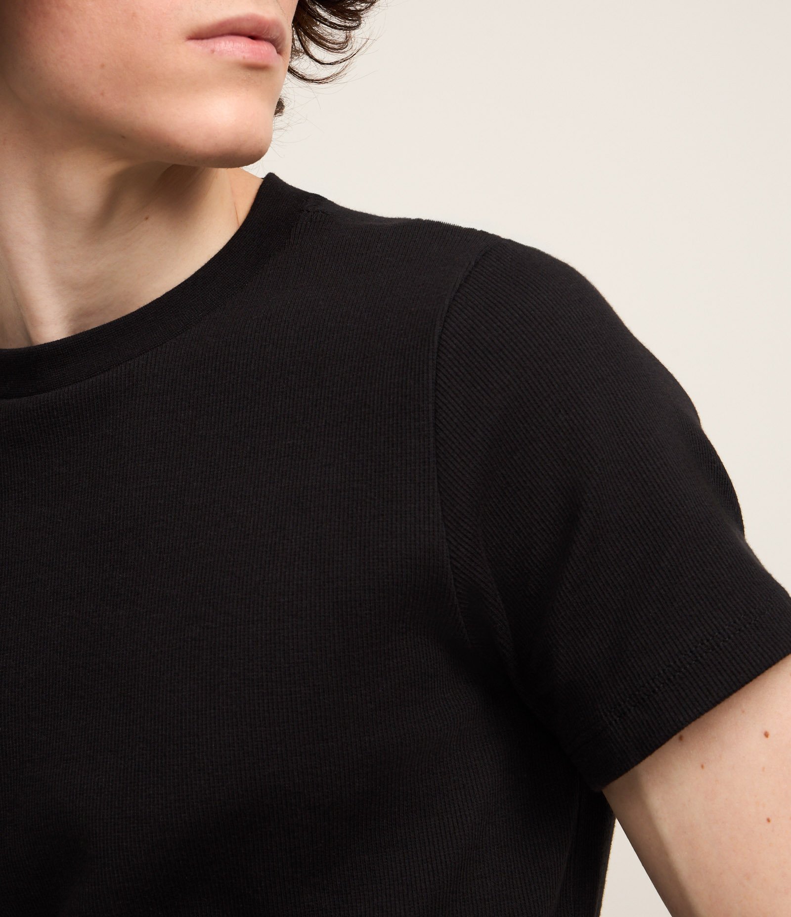 Camiseta Muscle em Ribana Texturizada Preto 3