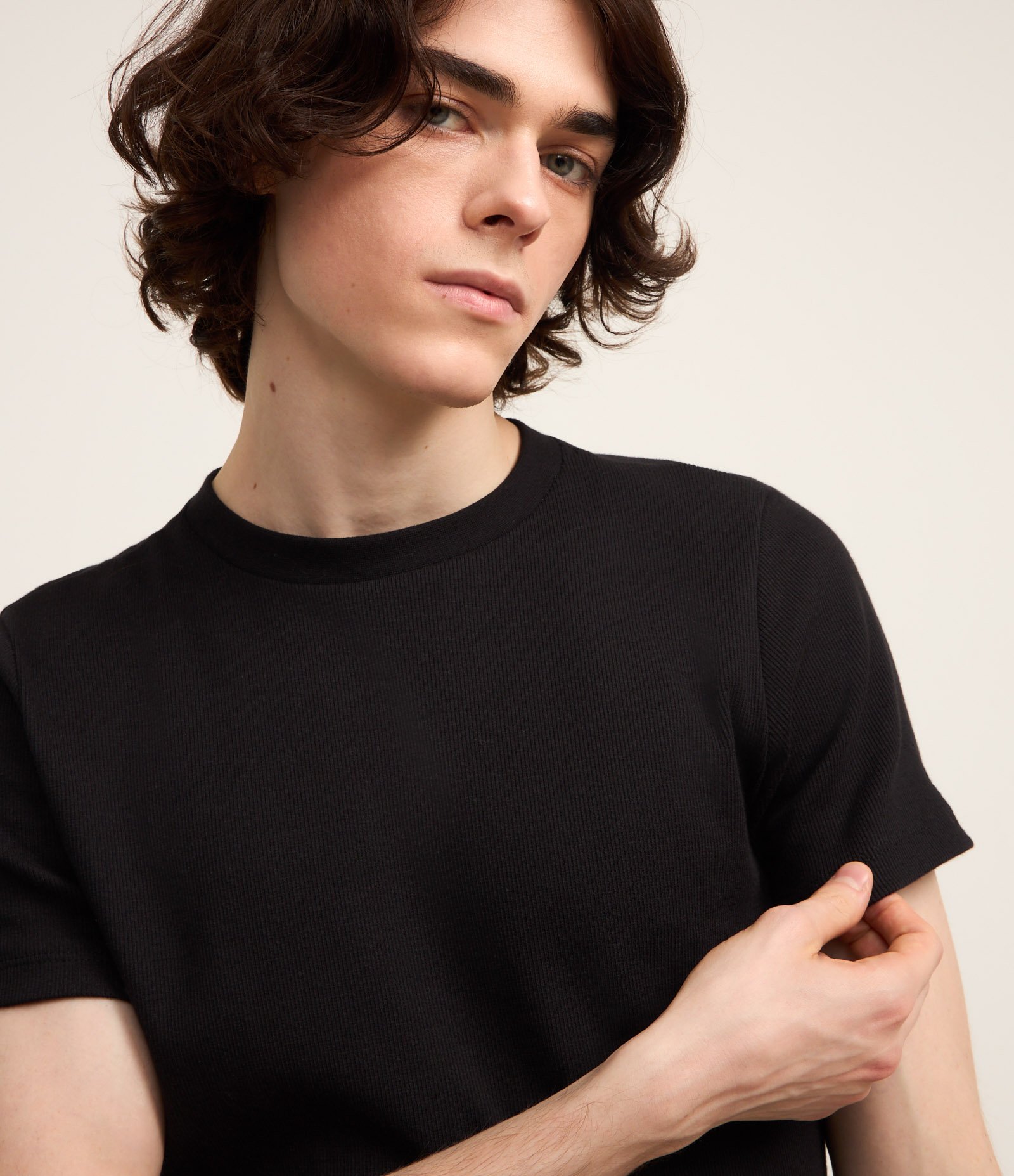 Camiseta Muscle em Ribana Texturizada Preto 4