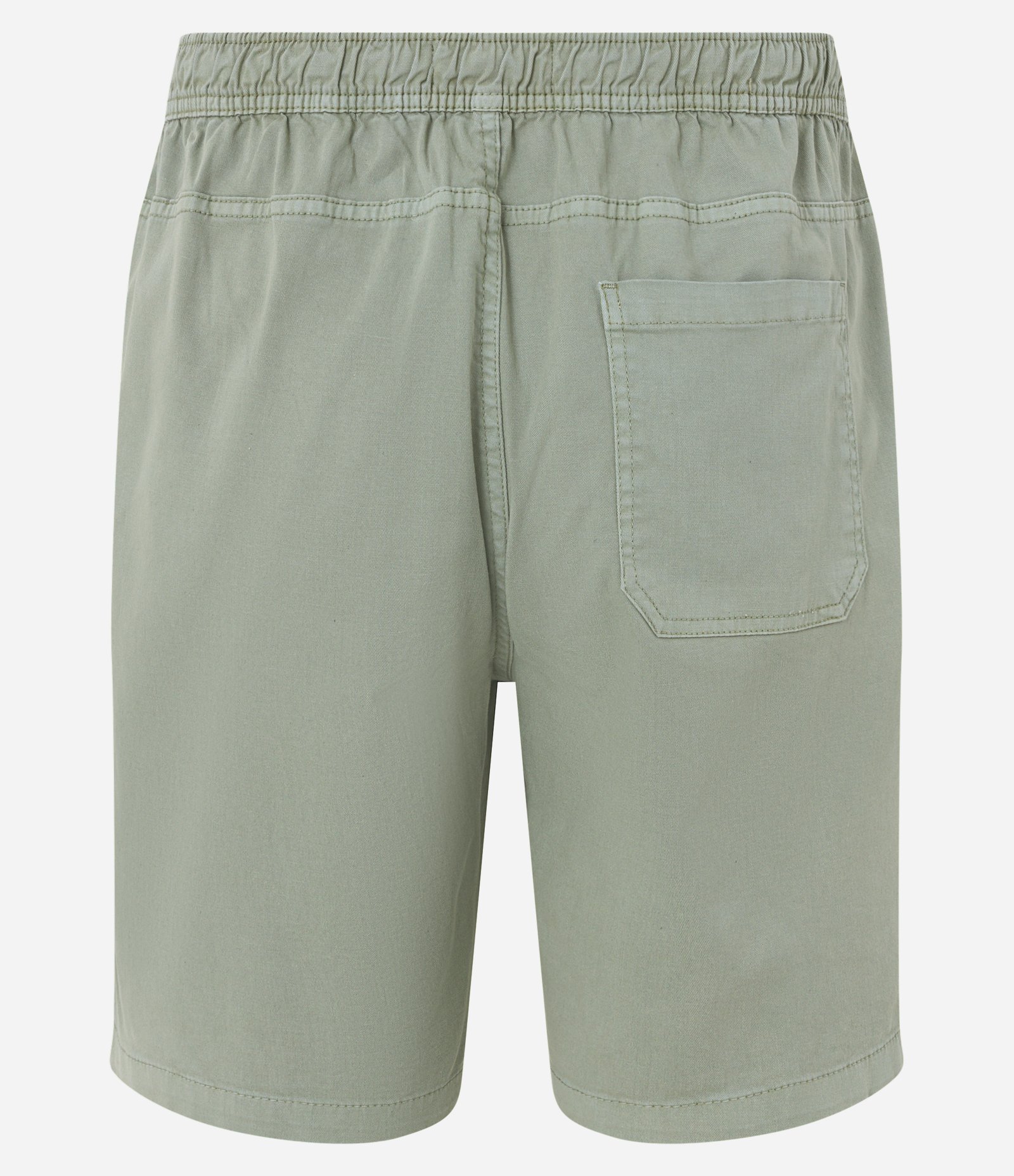 Bermuda Regular em Sarja Lavada com Amarração no Cós Verde Claro 6