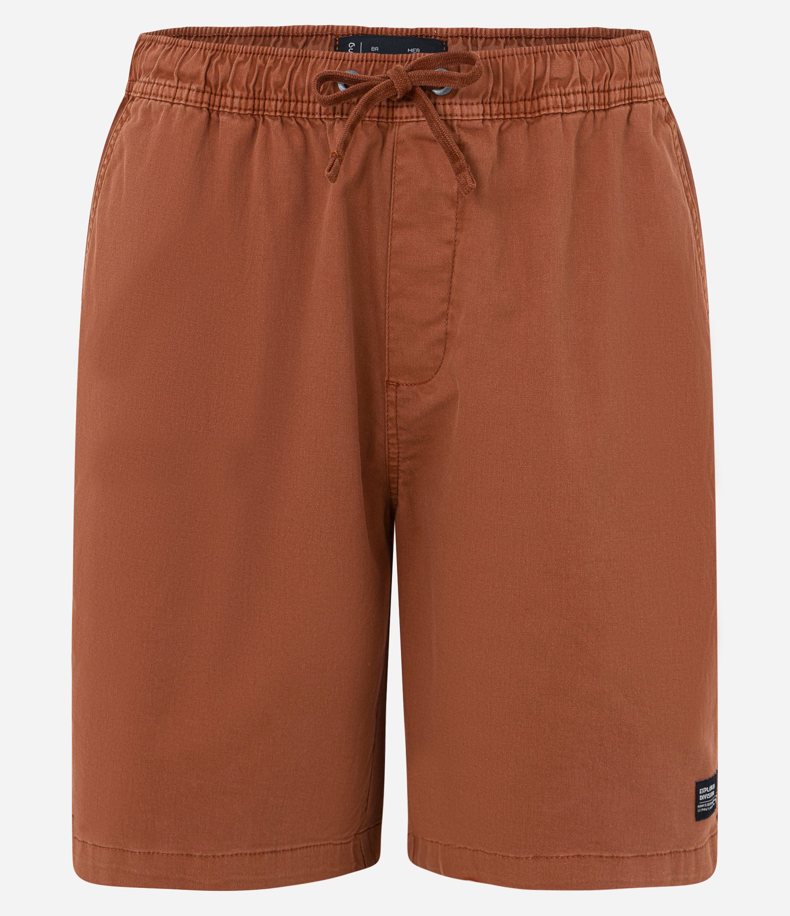 Bermuda Regular em Sarja Lavada com Amarração no Cós 5