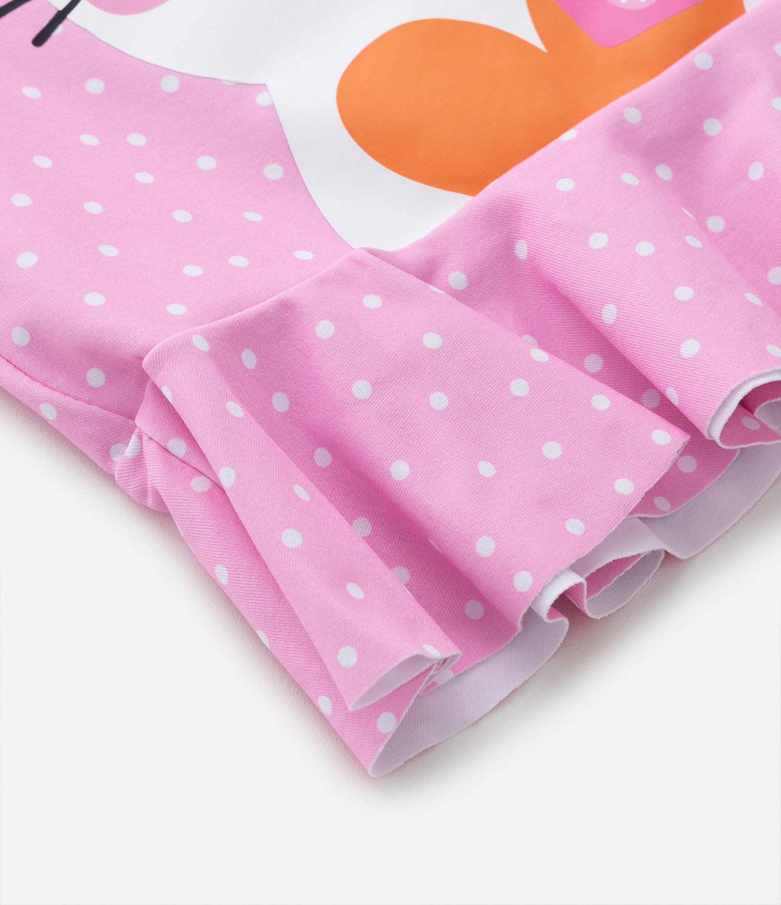 Conjunto Infantil com Proteção UV e Estampa Poá com Coelhinha - Tam 6 Meses a 4 Anos Rosa/Verde 10