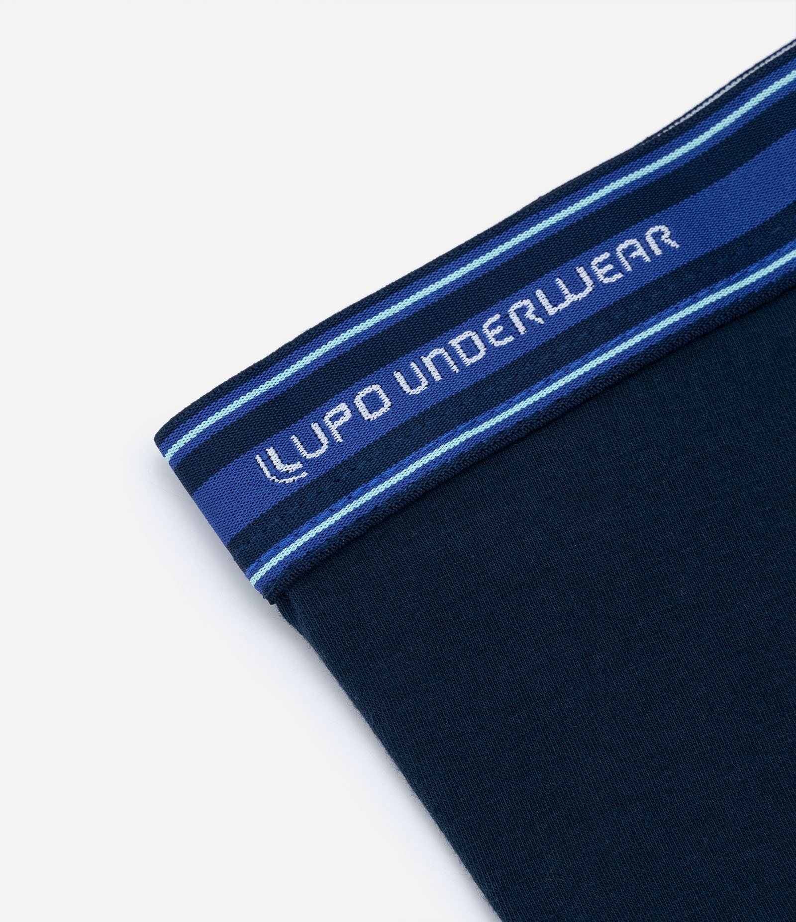 Cueca Boxer em Algodão com Cós Elástico Lupo Azul 2