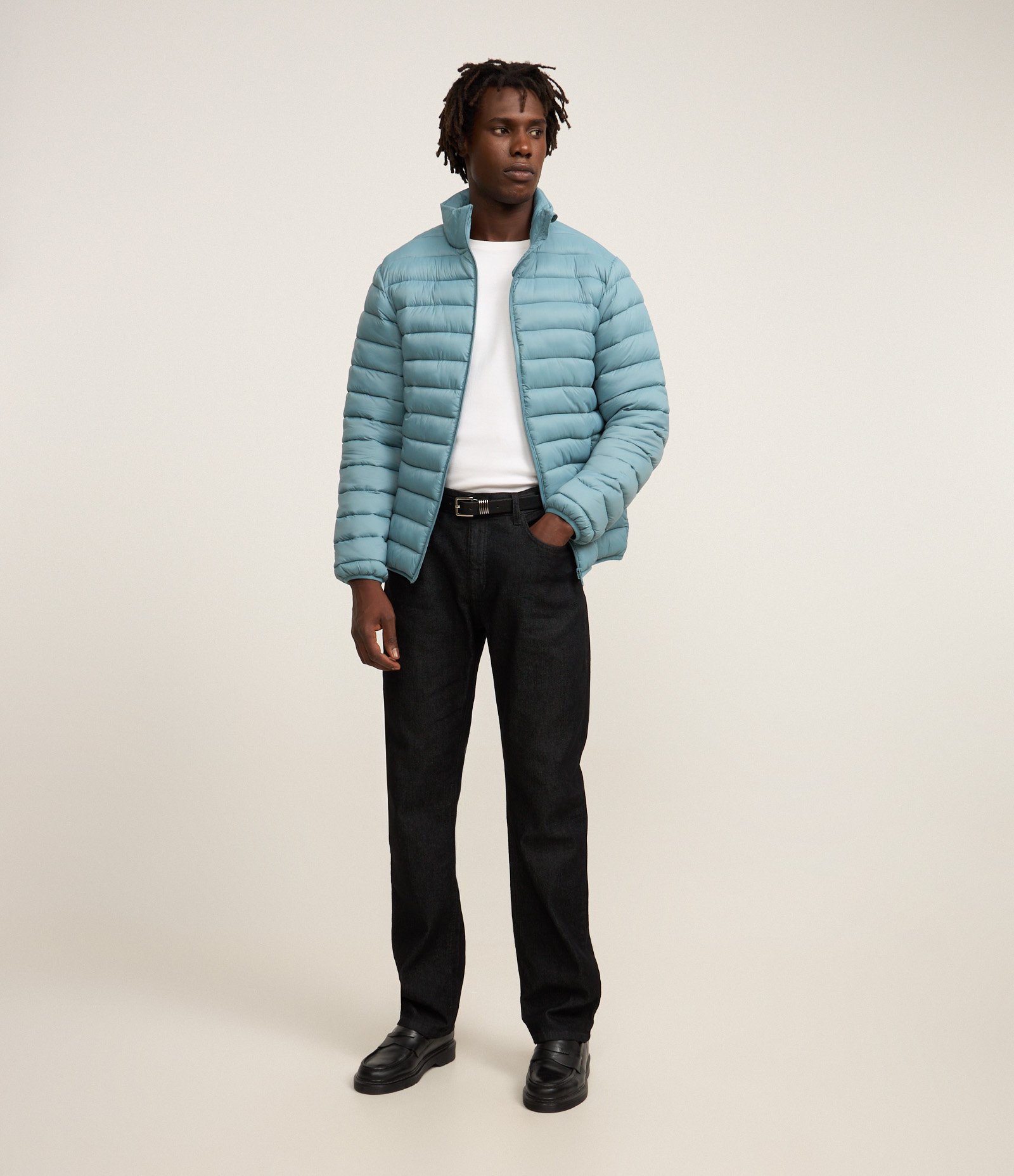 Jaqueta Puffer Ultraleve em Poliamida Azul Claro 2