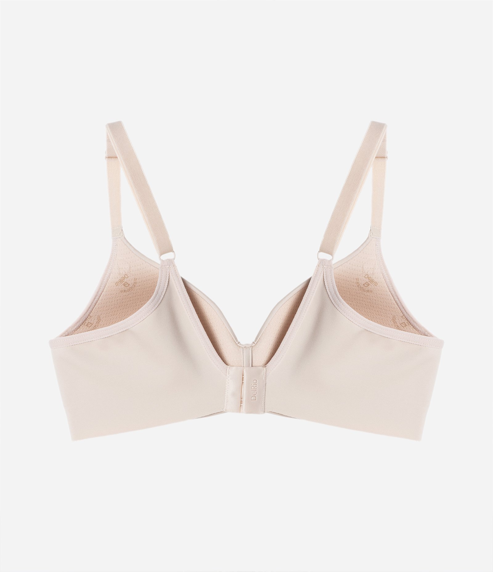 Sutiã Bojo Triangular em Microfibra Corte a Fio DelRio Bege 6