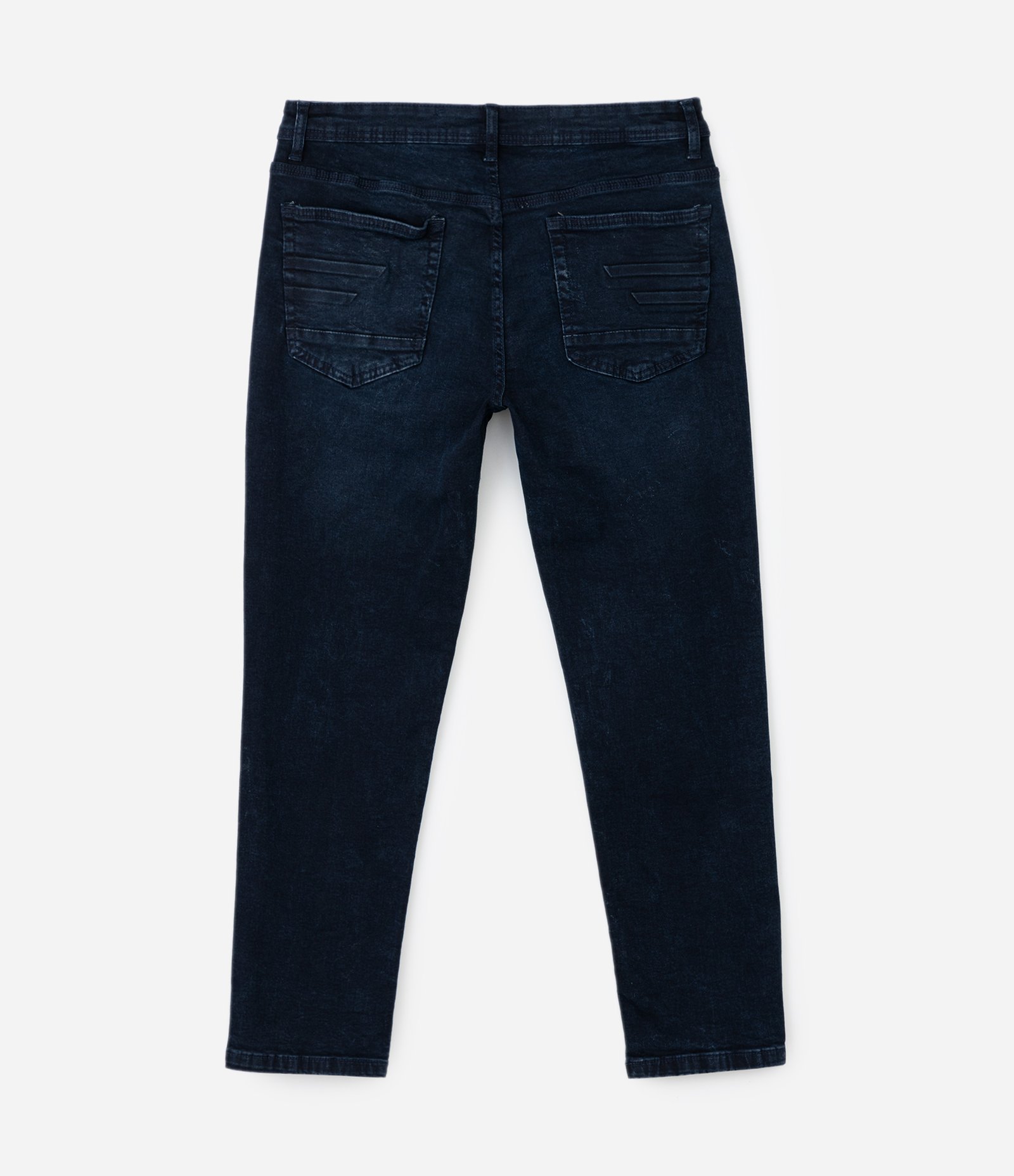 Calça Slim Cropped em Jeans Azul 2