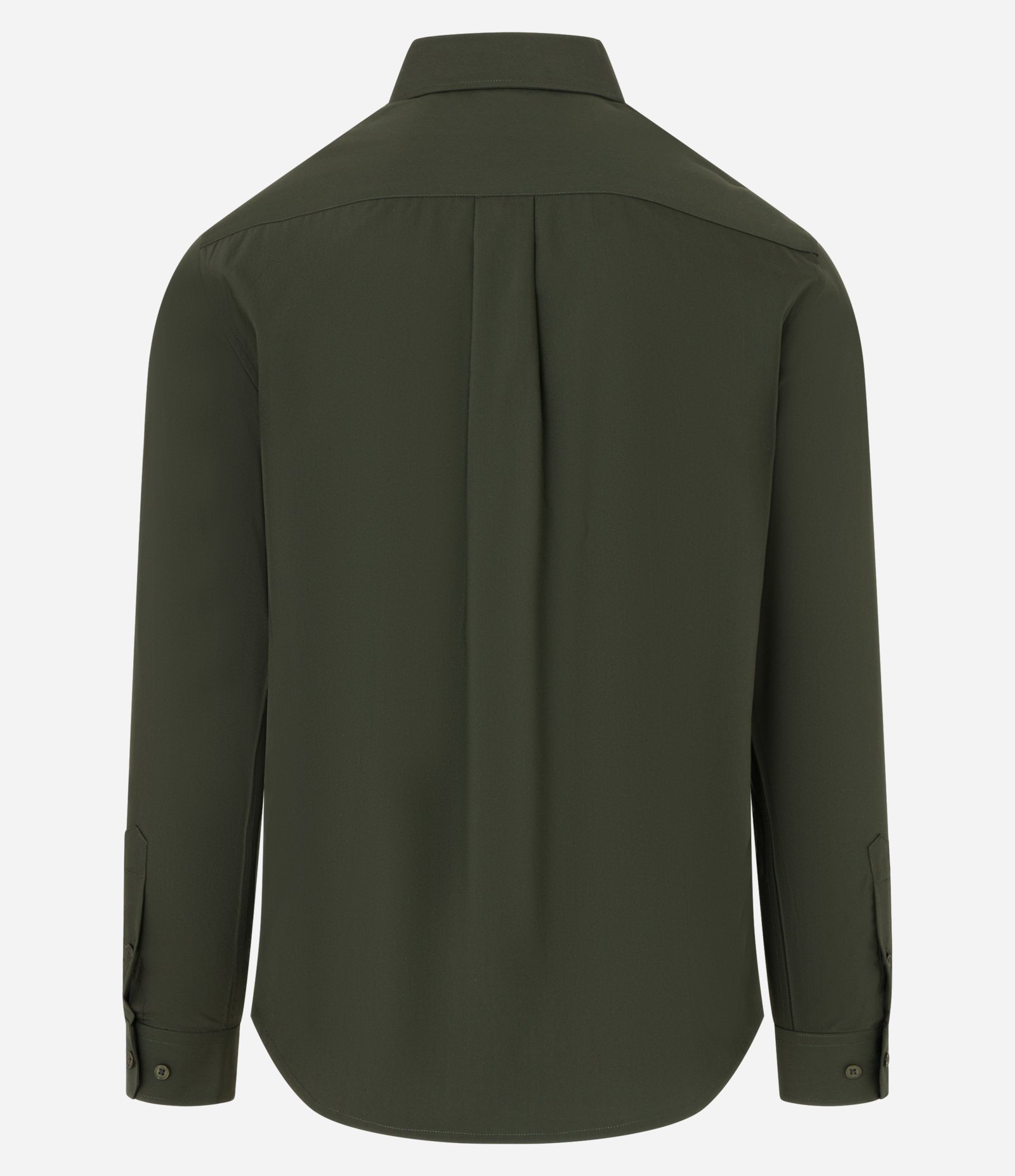 Camisa Slim em Fibra de Bambu Verde Escuro 6