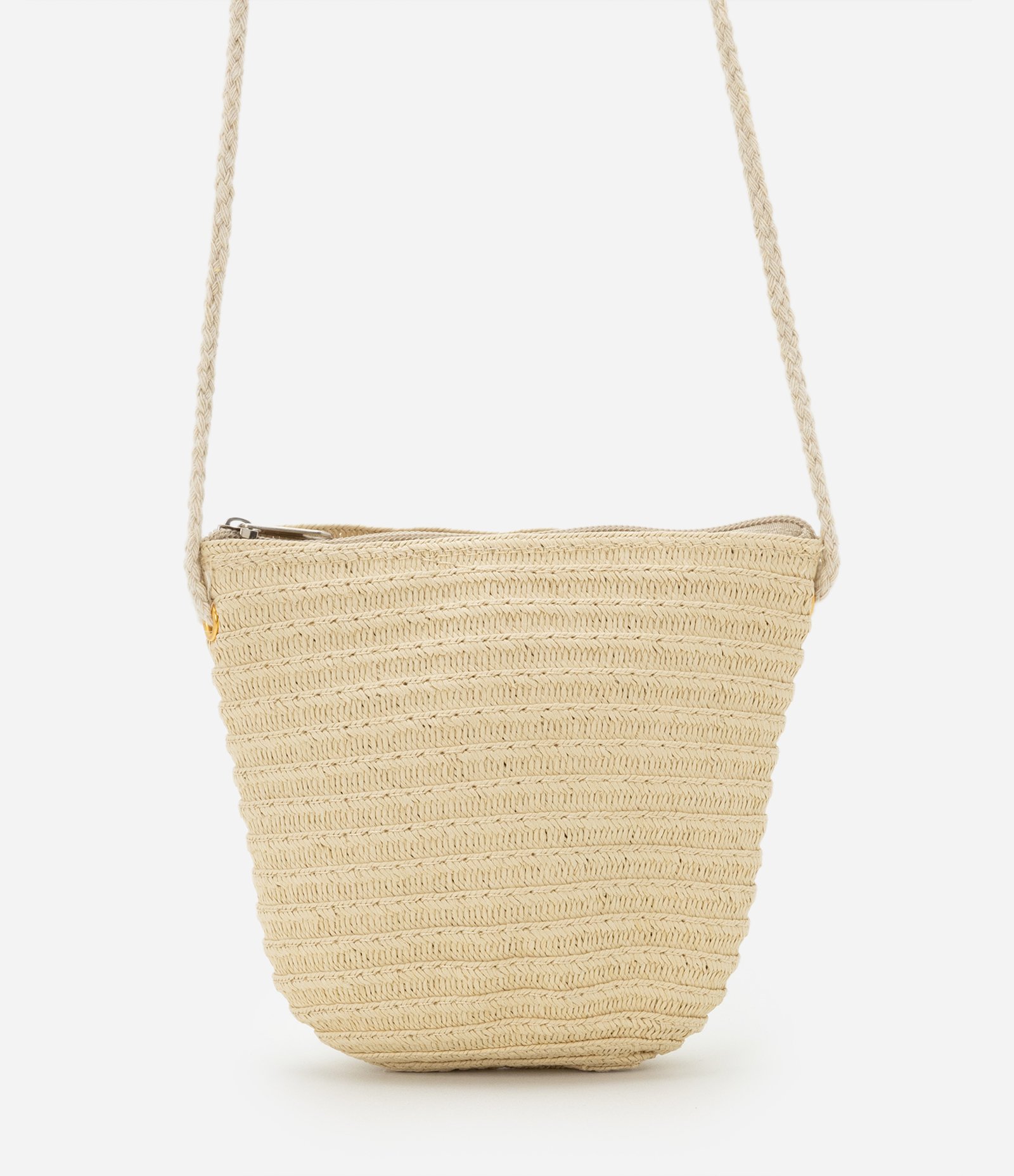 Bolsa Infantil de Palha com Margaridas Aplicadas - Tam Único Bege 3
