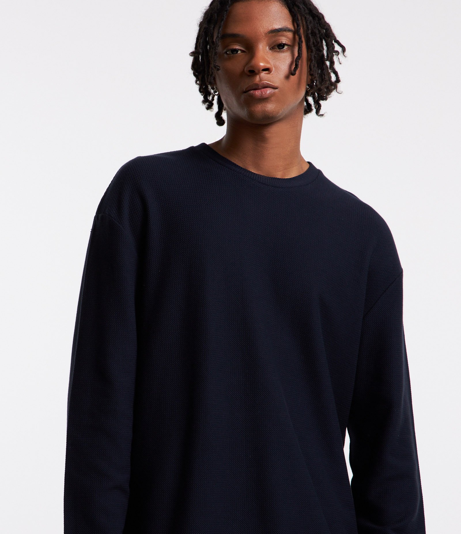 Camiseta Relaxed em Algodão com Textura Chevron 4