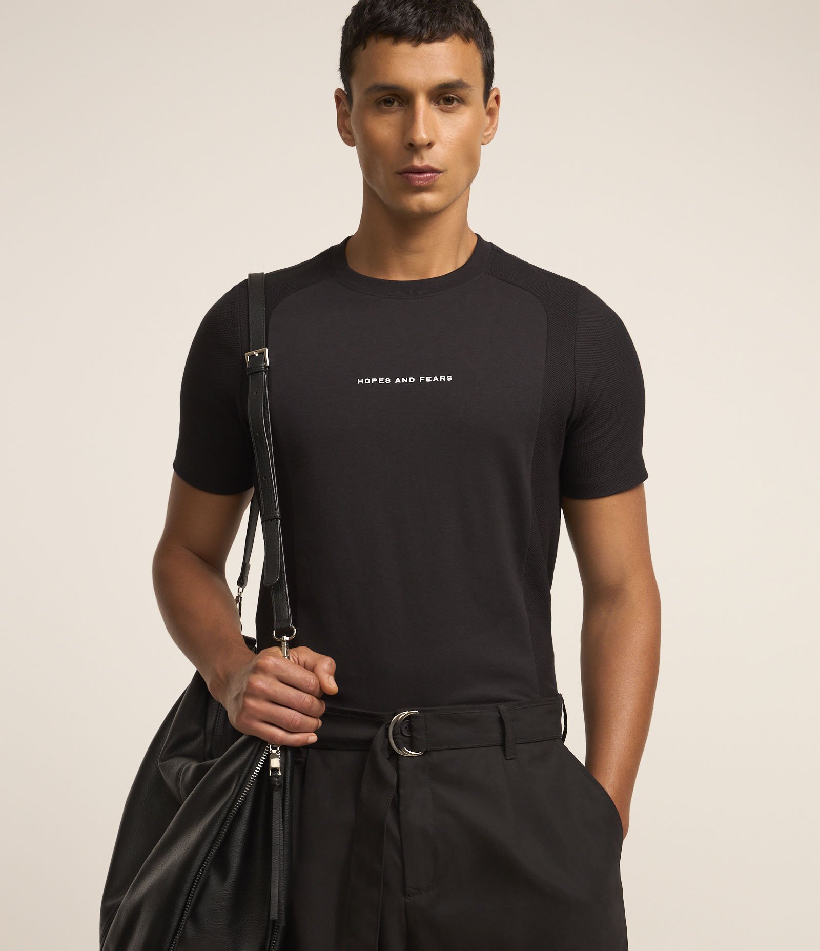 Camiseta em Algodão com Lettering Hopes and Fears Preto 1