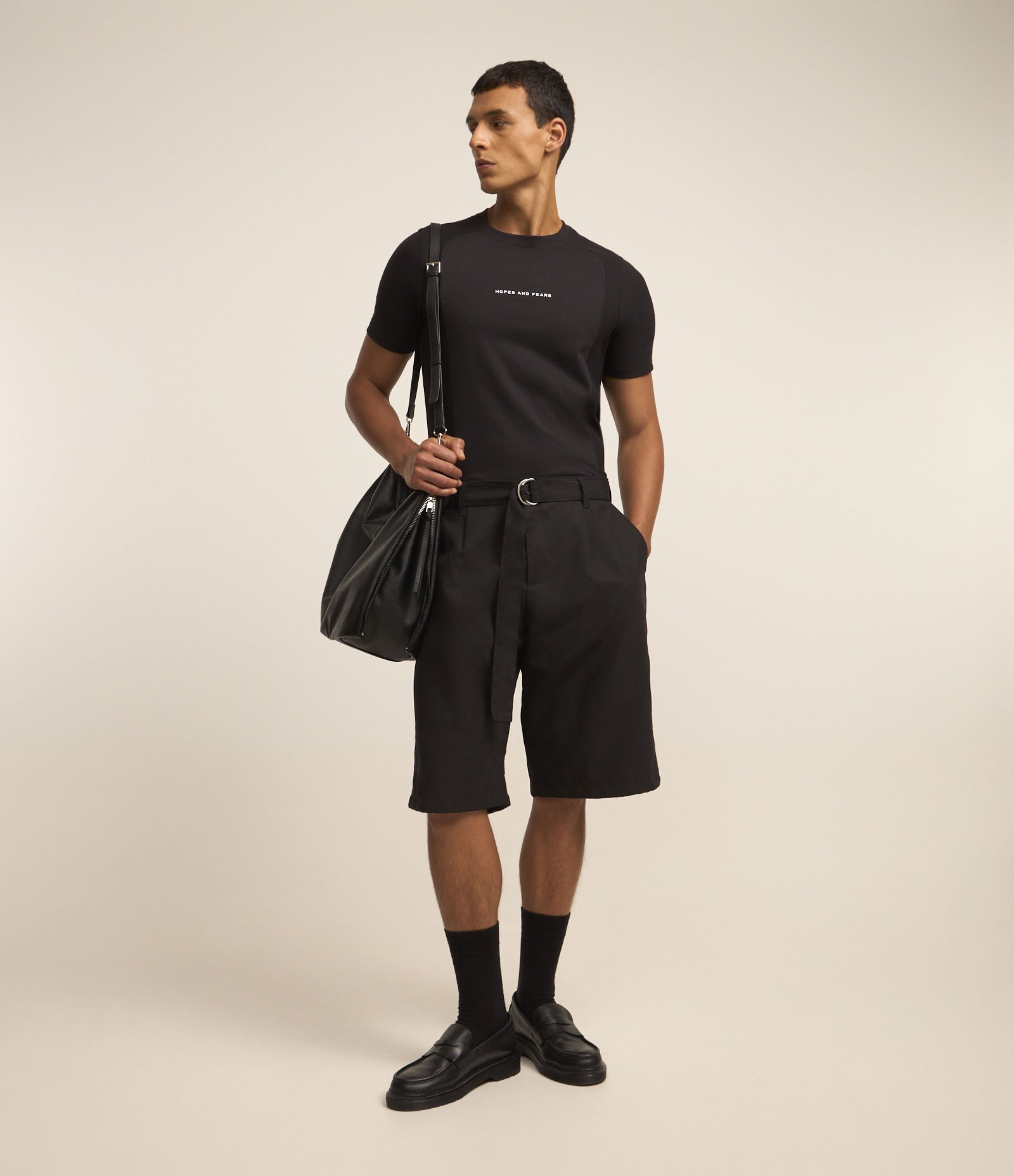 Camiseta em Algodão com Lettering Hopes and Fears Preto 2