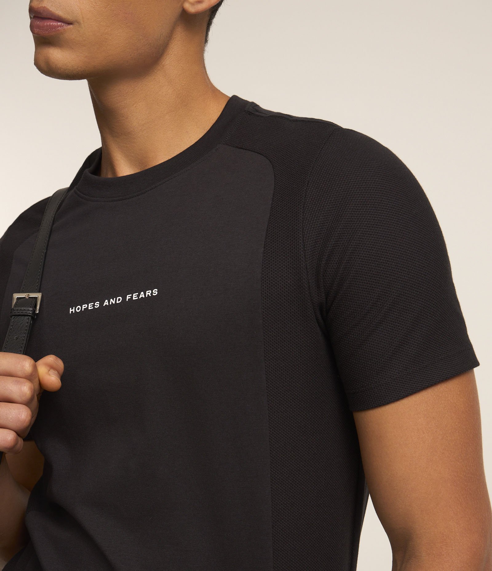 Camiseta em Algodão com Lettering Hopes and Fears Preto 3