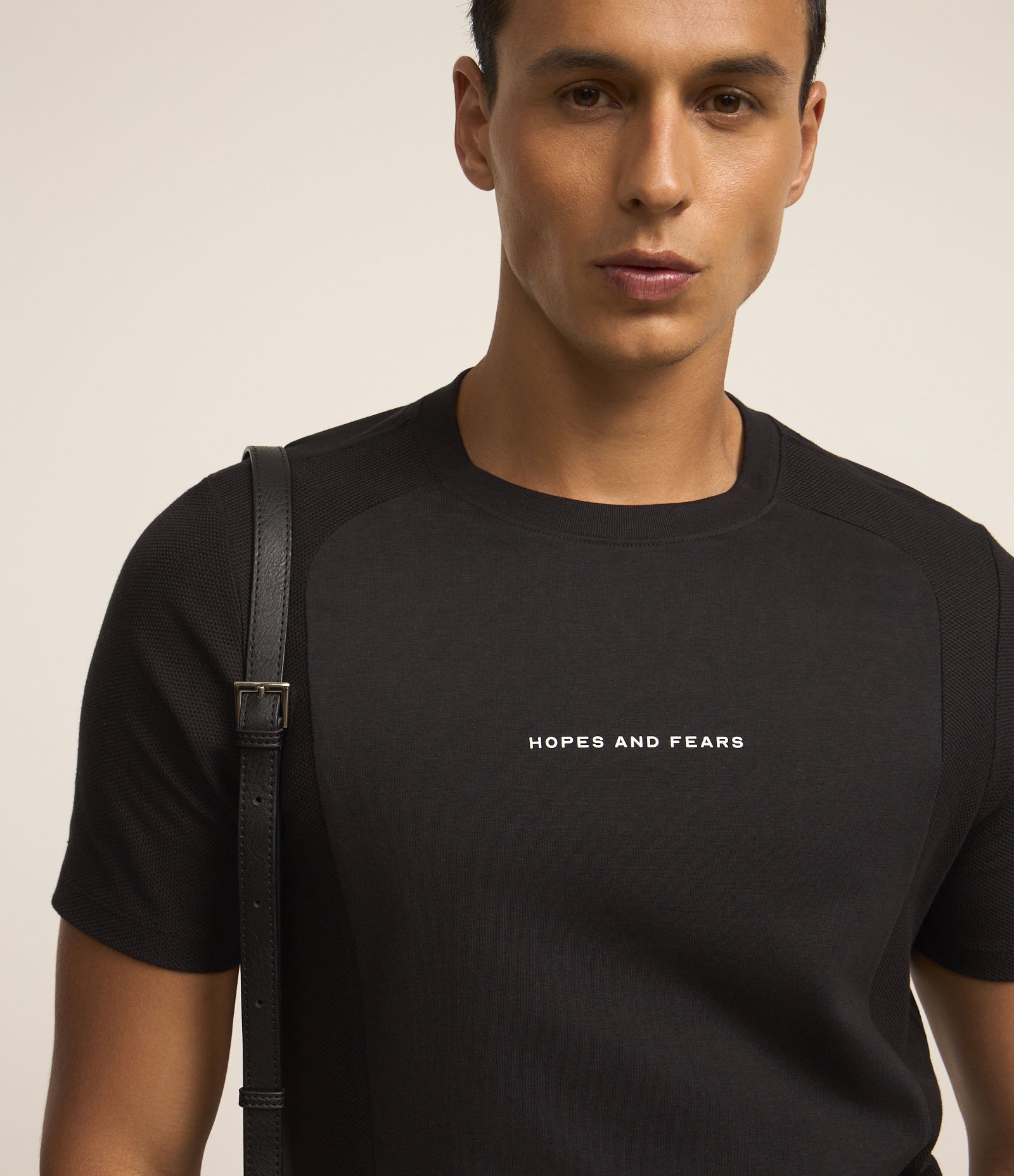 Camiseta em Algodão com Lettering Hopes and Fears Preto 4