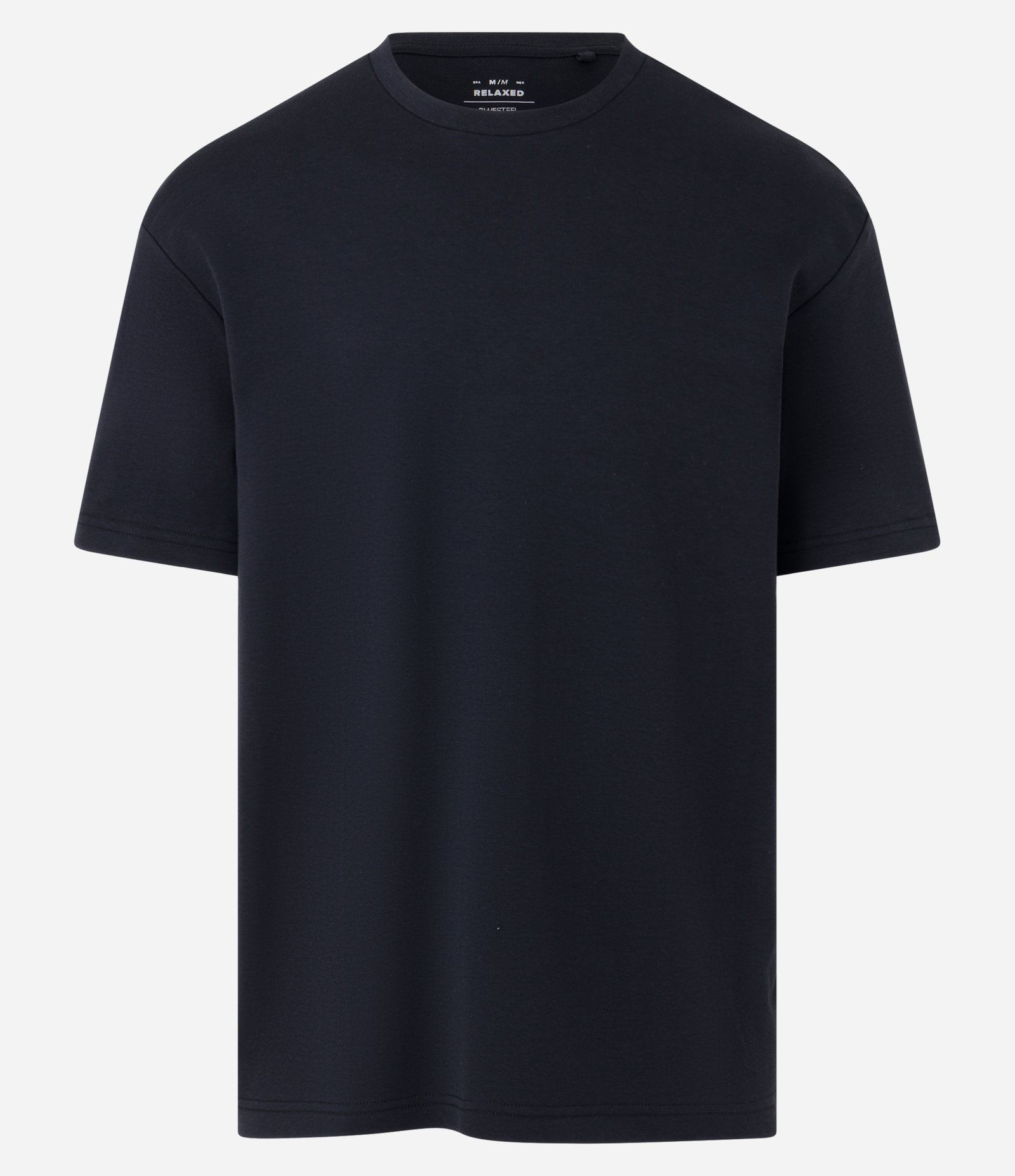 Camiseta Relaxed Básica em Algodão Malhão Preto 5
