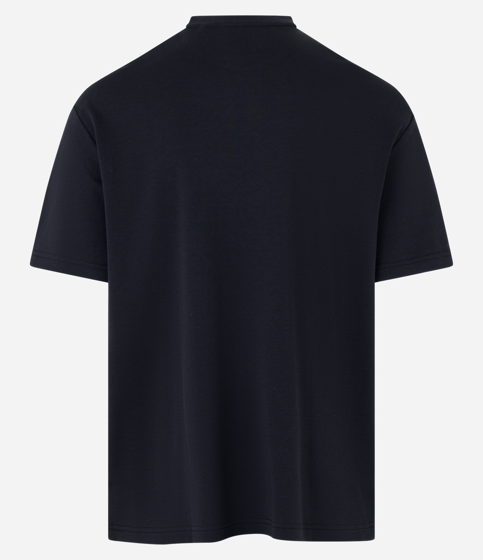Camiseta Relaxed Básica em Algodão Malhão Preto 6