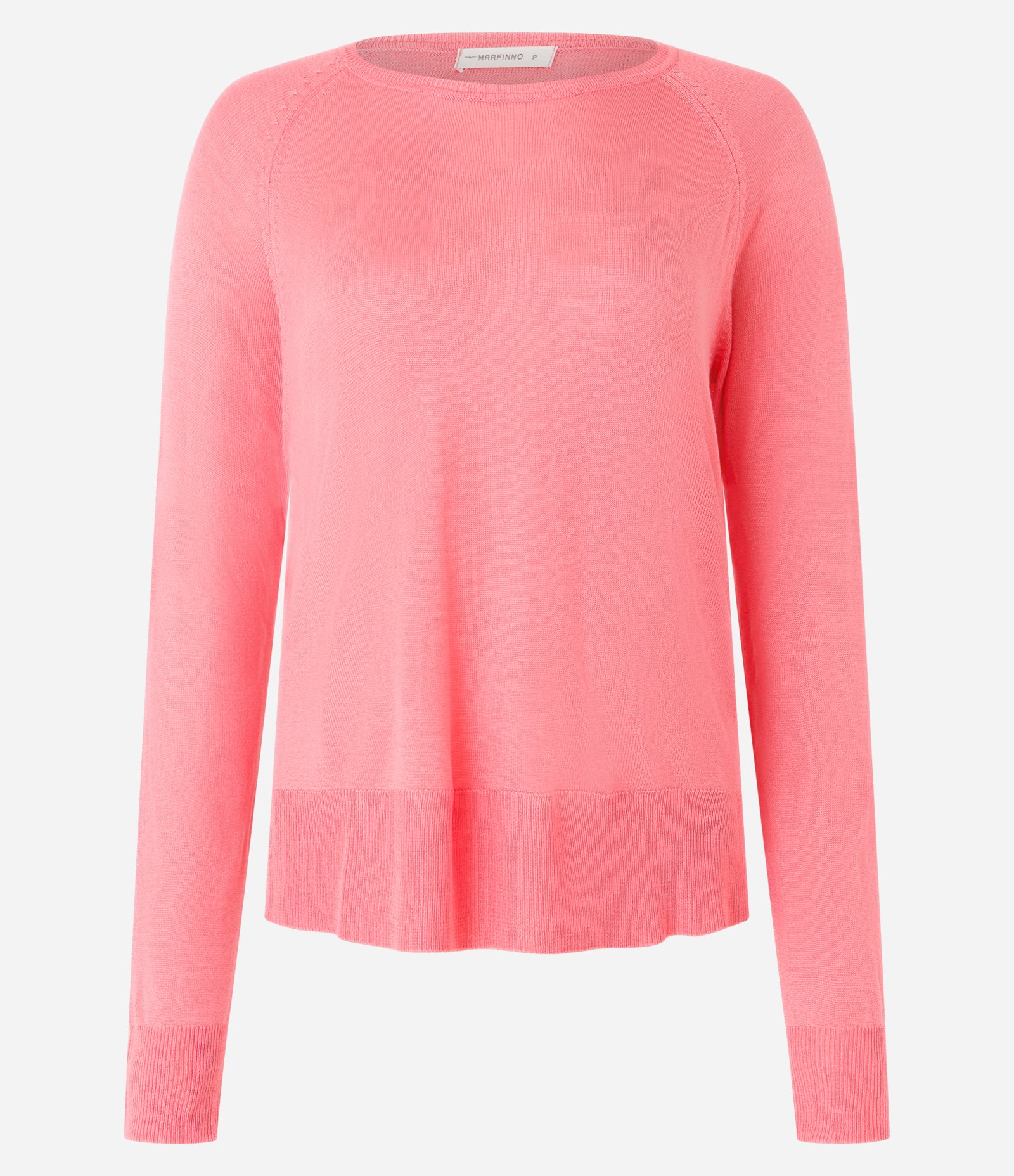 Suéter em Tricô com Gola Redonda Coral 5