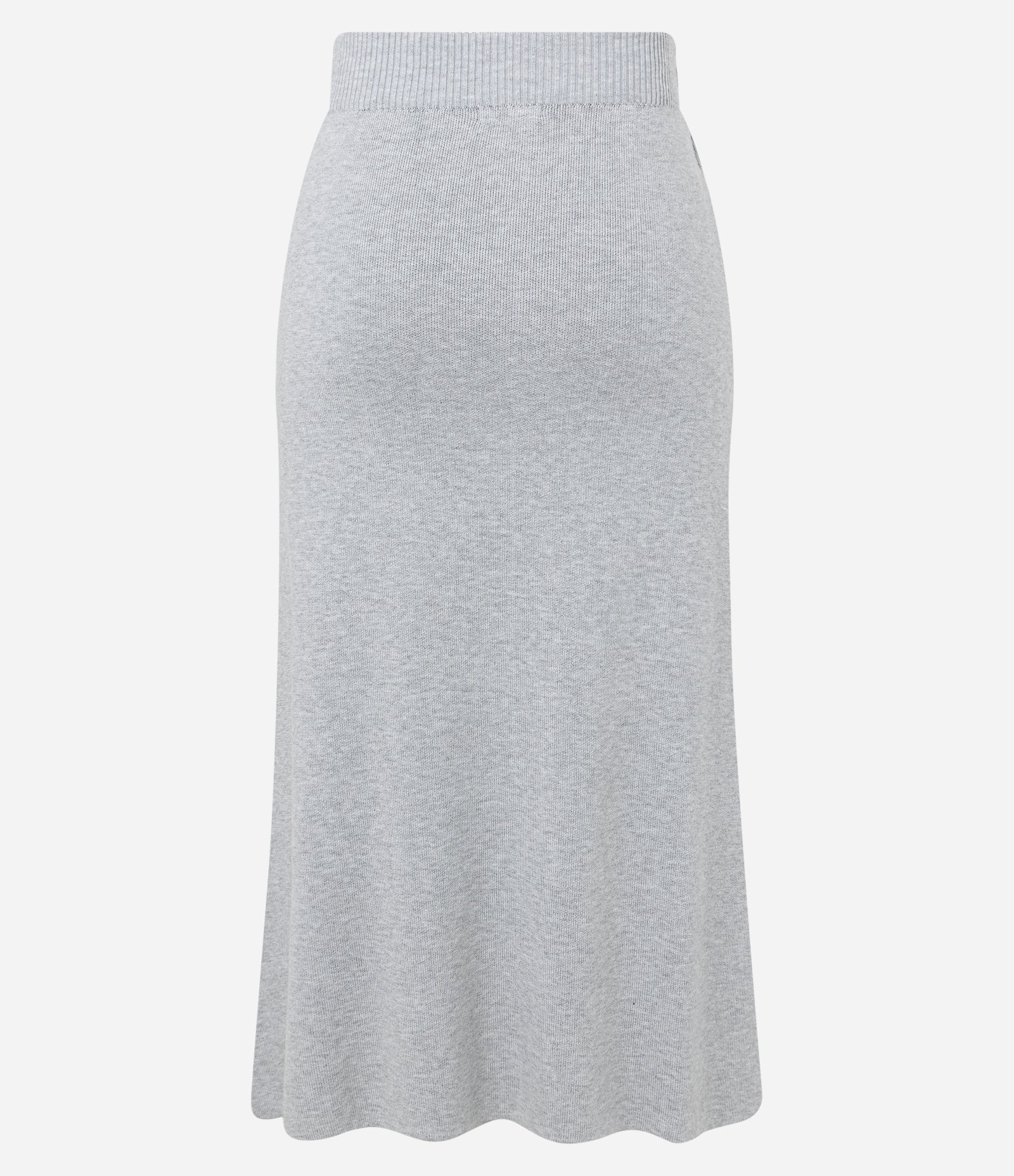 Saia Midi Evase em Viscose com Cós Elástico Cinza 7